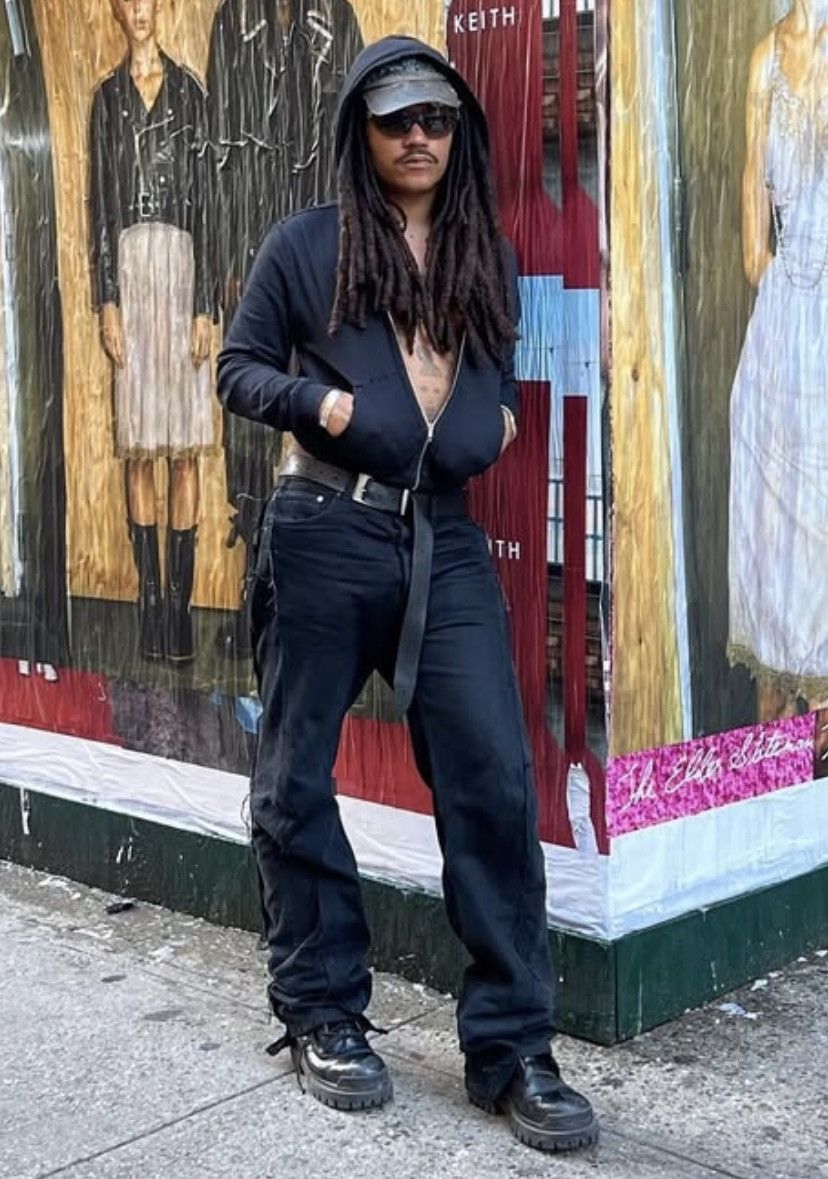 Levi's × Vintage UPCYCLED CUT UP ONE OF ONE JEANS SIMILAR TO BALENCIAGA DENIM Size US 31 - 8 Thumbnail