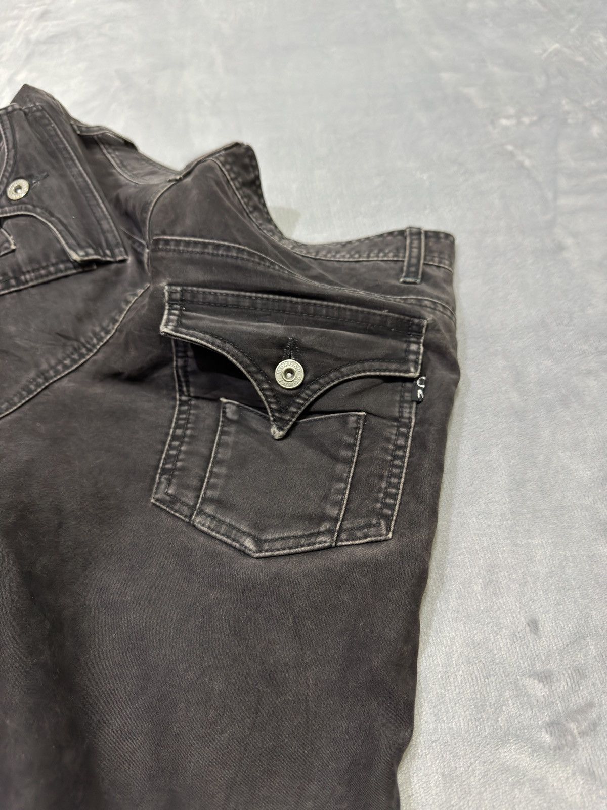 Morgan Homme Japanese brand x Morgan Homme strap bondage flared trousers Size US 31 - 8 Thumbnail