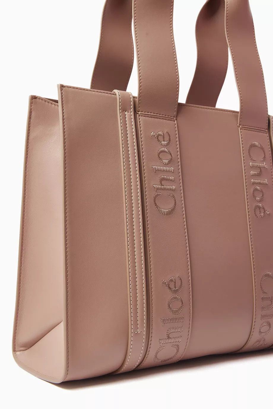 Chloe oc11z0525 Size: OS / Medium Woody Tote Bag in Dark Nude Size ONE SIZE - 5 Thumbnail