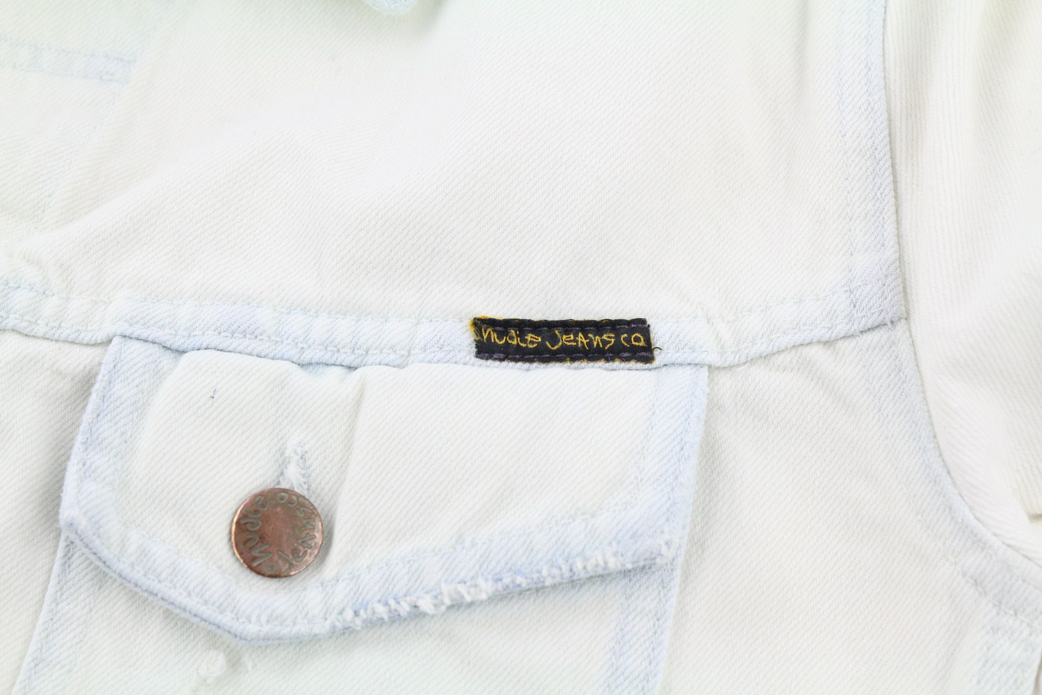 Nudie Jeans TERRY M Extreme Bleach Light Logo Pockets Jacket 81029 Size US M / EU 48-50 / 2 - 6 Thumbnail