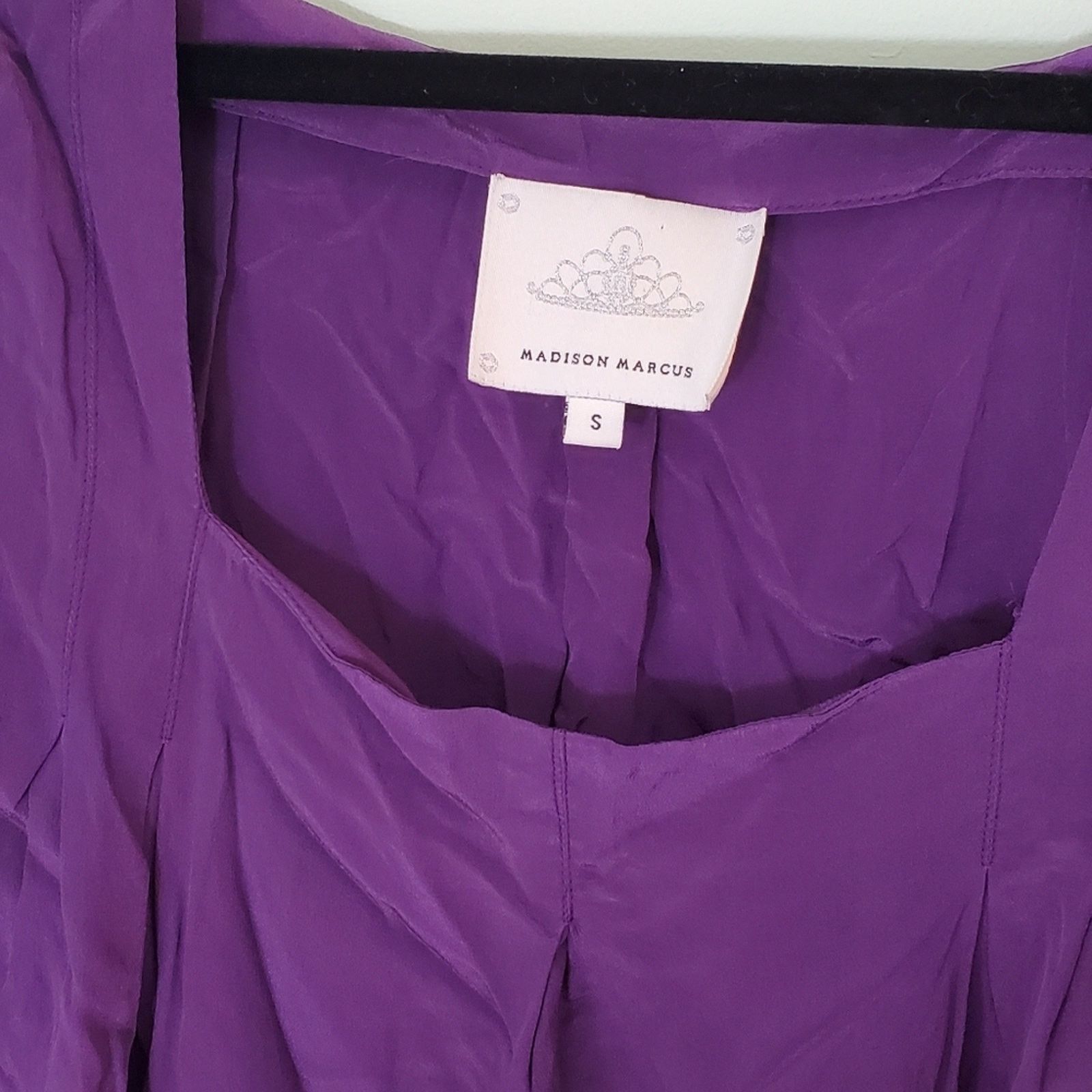 Other Madison Marcus Dark Purple Silk Shift Dress - Size Small Size S / US 4 / IT 40 - 5 Thumbnail