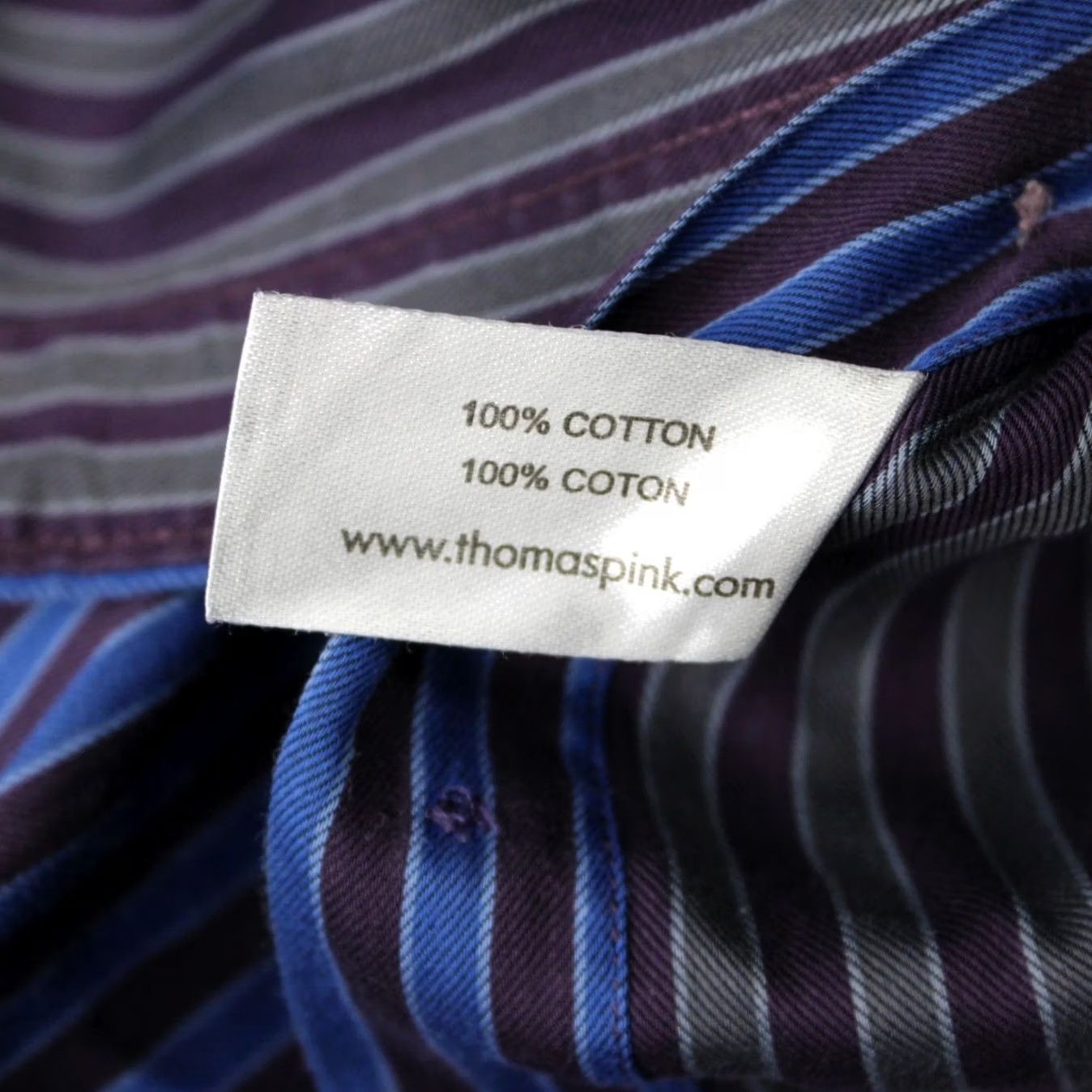 Pinko Thomas Pink Dress Shirt Mens 15 1/2 39 Blue Slim Shirt Long Sleeve Button Cuff Capable Slim Fit Size US L / EU 52-54 / 3 - 7 Thumbnail