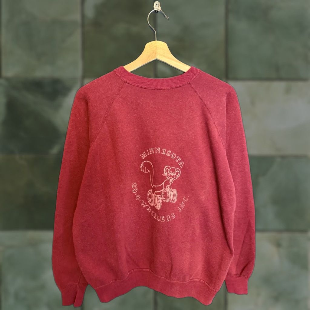 Vintage VINTAGE Sportswear Sweatshirt Creslan Cotton Gophers Red XL Mens Size XL Pullover Cotton 60’s Sweatshirt Red Mens Size US XL / EU 56 / 4 - 1 Thumbnail
