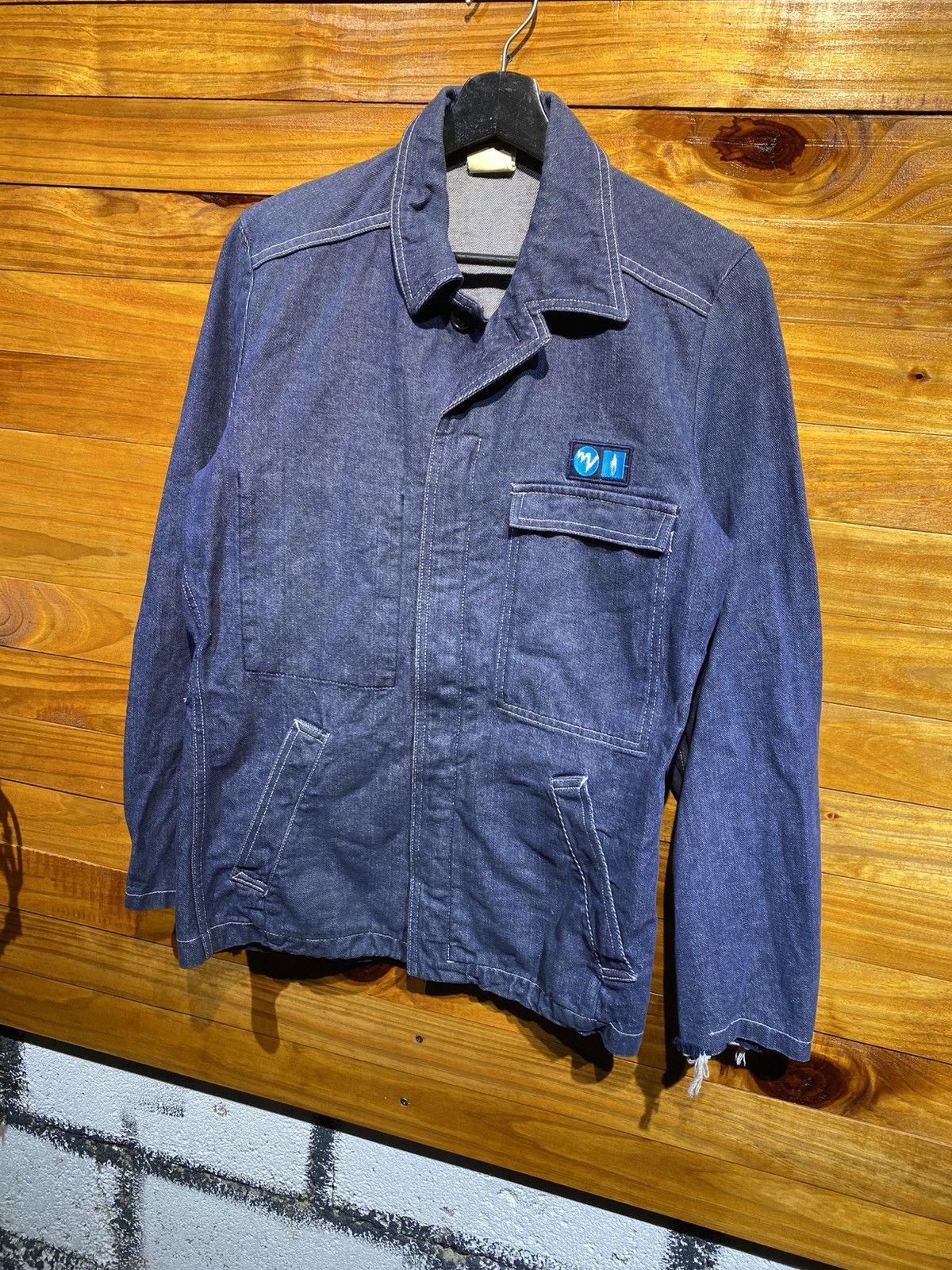 Vintage Vintage 1984 Cie Boussac French Workwear Jacket Indigo Blue Size US M / EU 48-50 / 2 - 4 Thumbnail