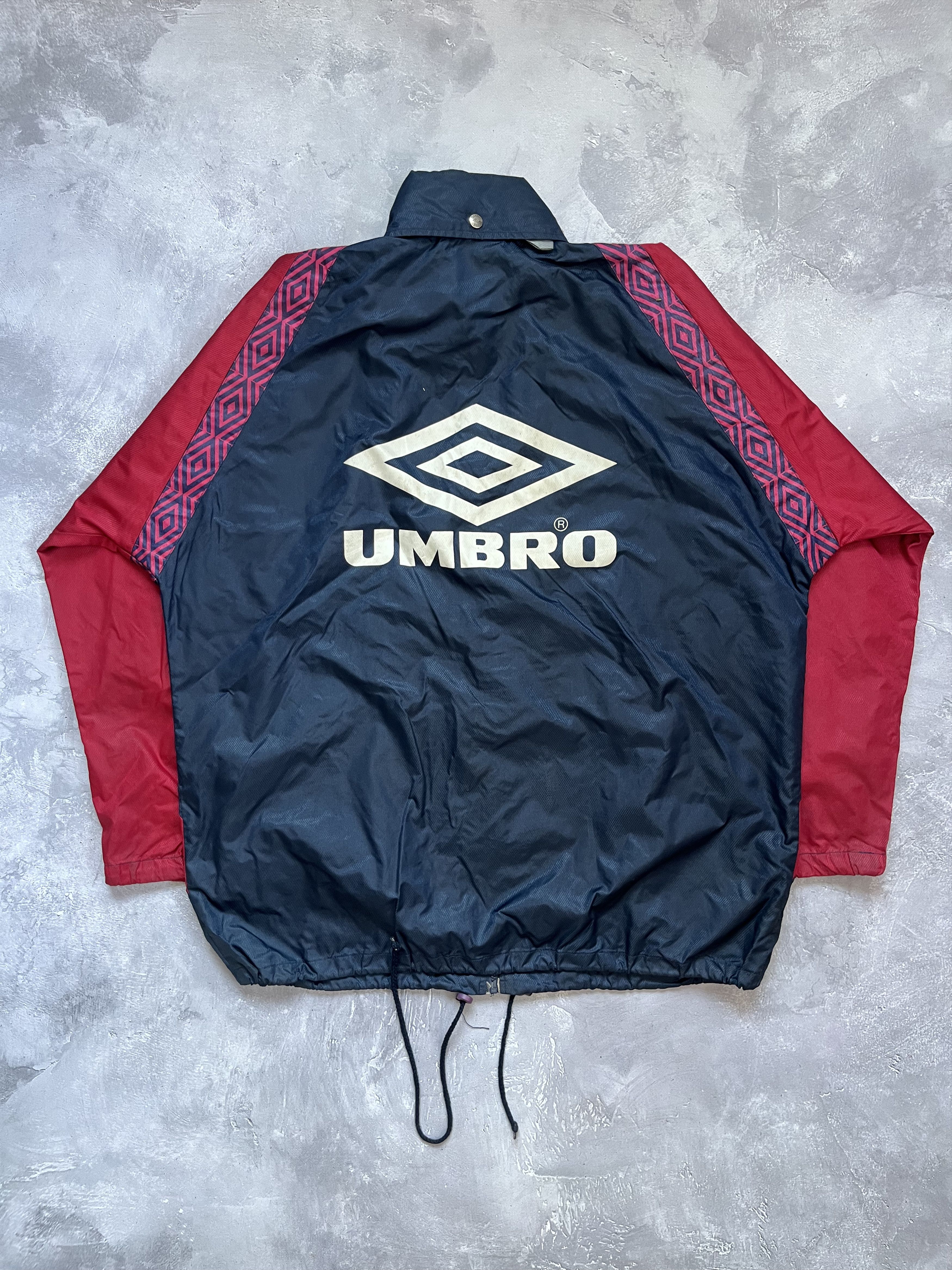 Umbro UMBRO PRO TRAINING FOOTBALL JACKET RAINCOAT JACKET VINTAGE Size US L / EU 52-54 / 3 - 2 Thumbnail