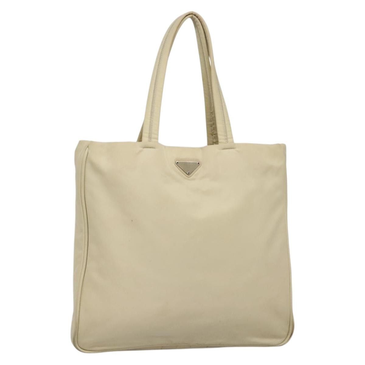Prada PRADA Tote Bag Nylon Beige Silver Size ONE SIZE - 1 Thumbnail