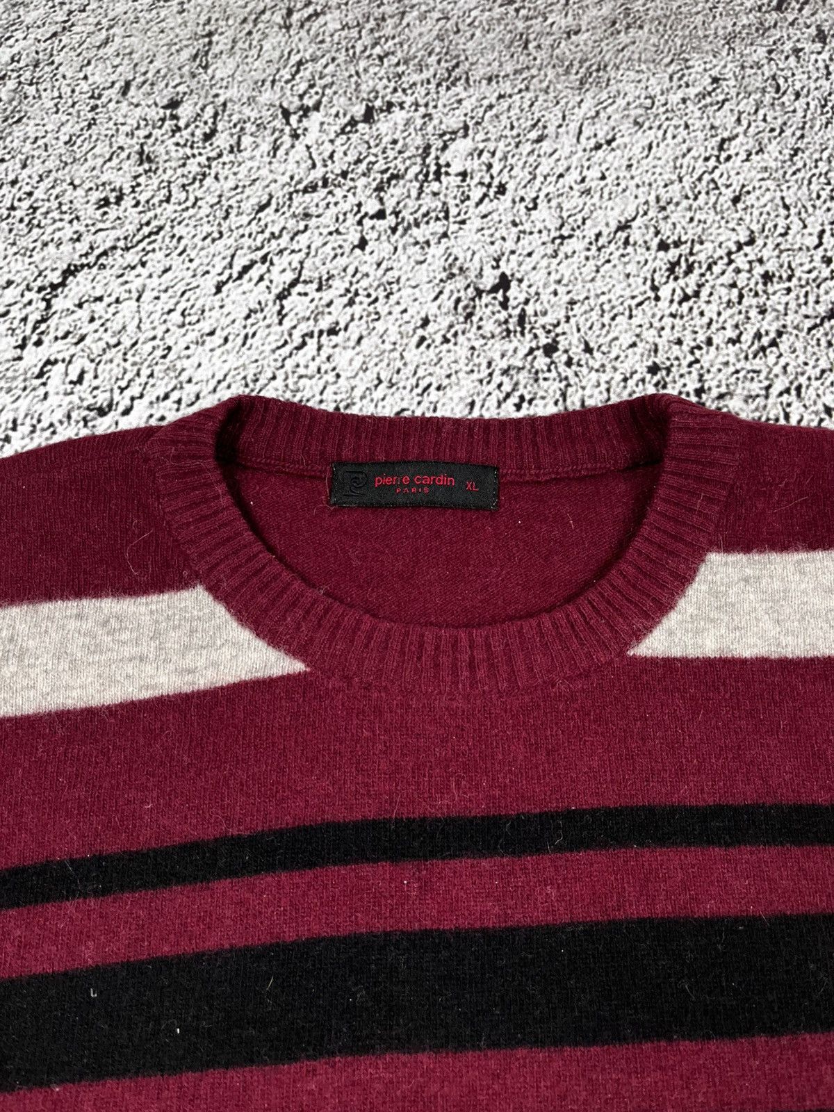 Pierre Cardin Vintage Y2K Pierre Cardin striped lambswool sweater size XL Size US XL / EU 56 / 4 - 5 Thumbnail