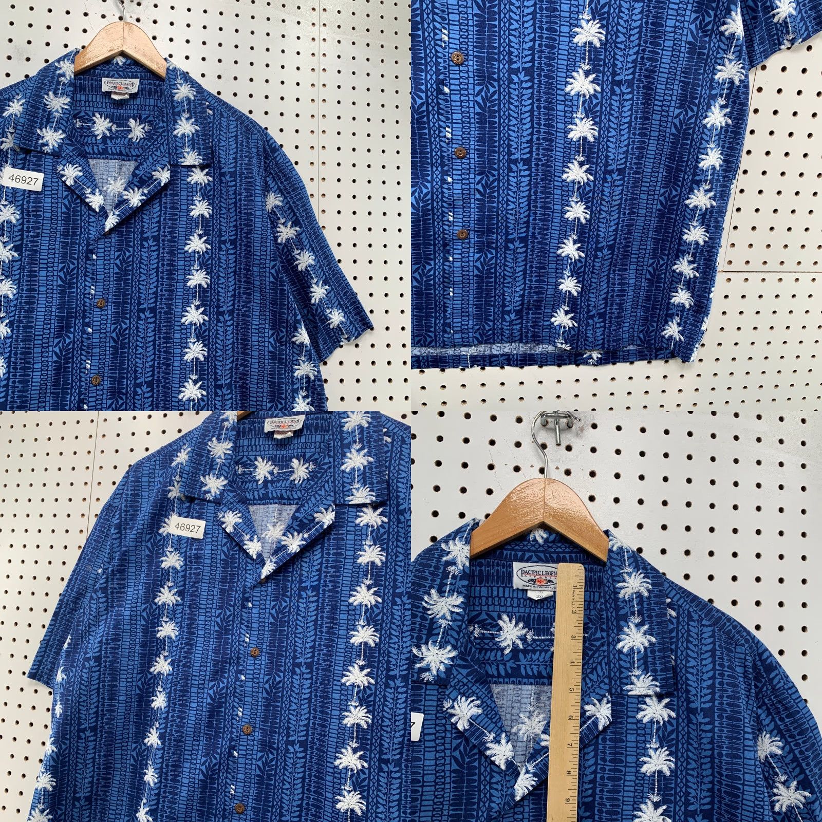 Vintage VINTAGE Pacific Button-Up Shirt Mens 2XL Blue 100% Cotton 80s Hawaiian Palm Floral Shirt Size US XXL / EU 58 / 5 - 8 Thumbnail