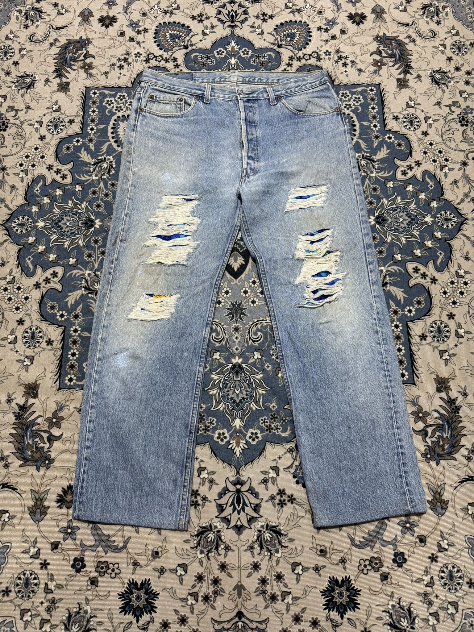 Japanese Brand × Levi's Vintage Levi's 501 Reconstruction Distressed Jeans Kapital Size US 36 / EU 52 - 1 Thumbnail