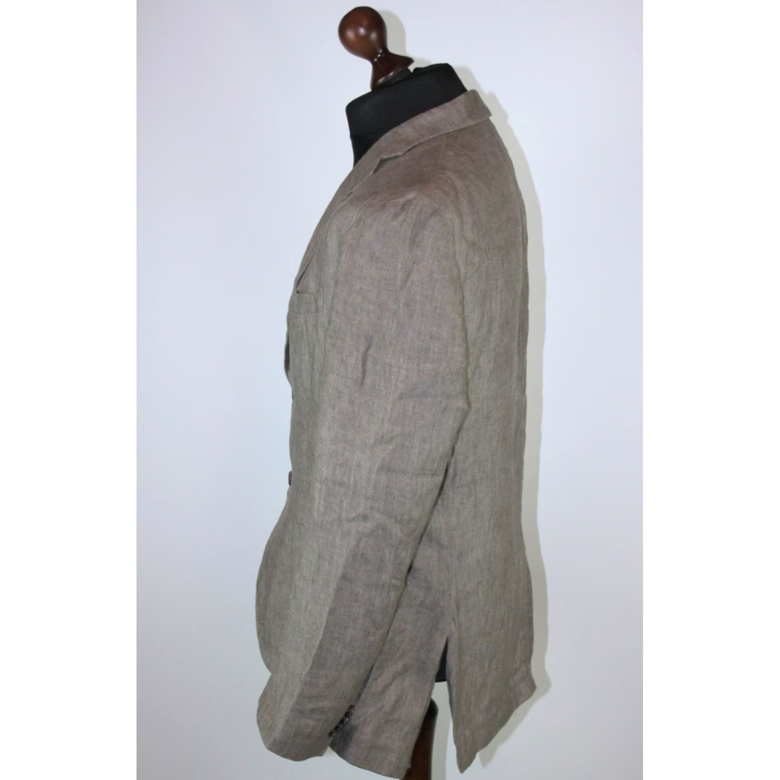 Vintage Mario Conti Mens Suit Blazer Jacket 100% Linen Size 50 Vintage Chest 50 Mens Blazer Jacket 50 Linen Mario Conti Mens Jacket Size 50R - 5 Thumbnail