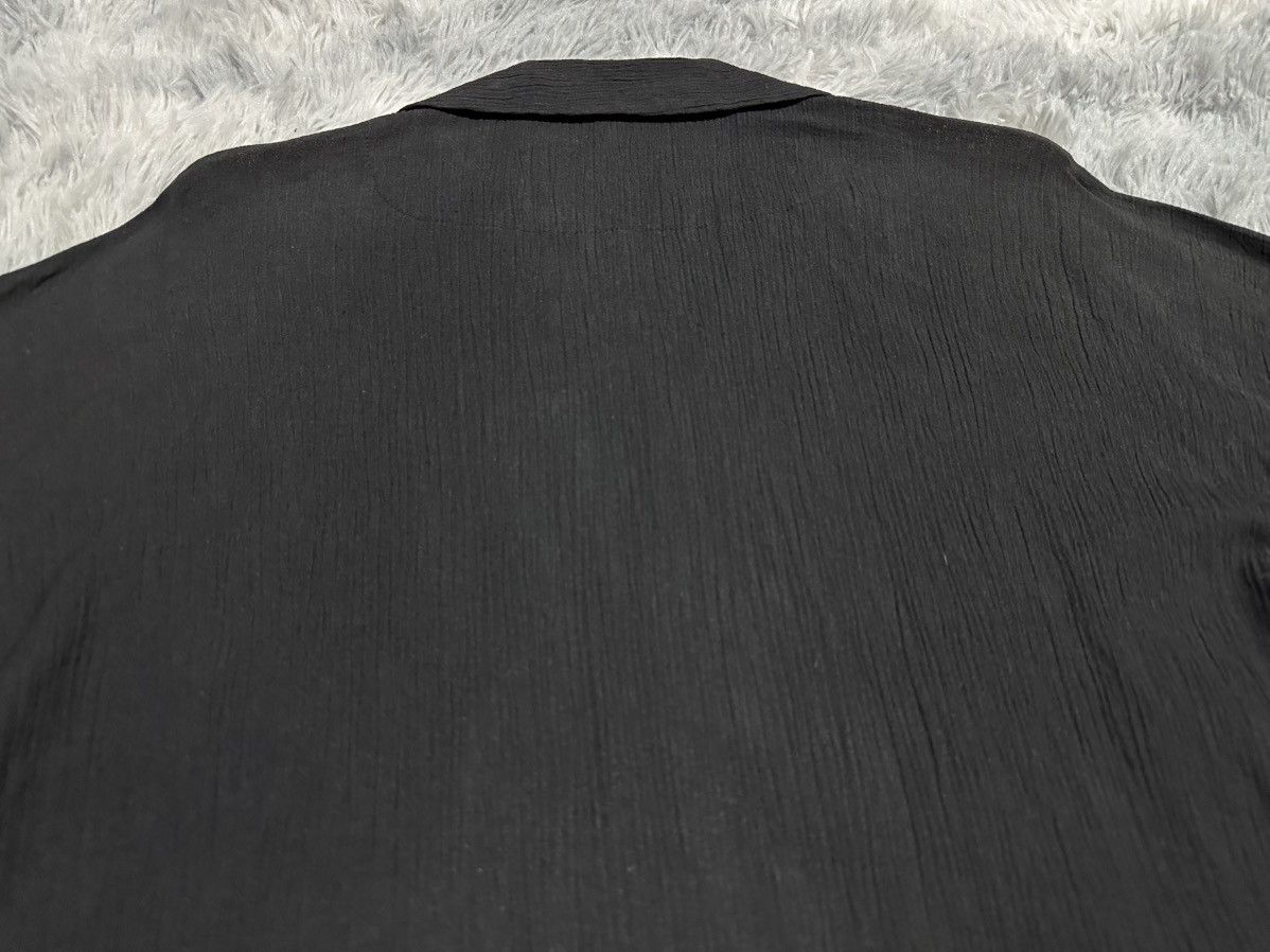 JUN MEN 🔥Vintage Jun Men Black Pleated Shirt Short Sleeve Size US L / EU 52-54 / 3 - 12 Thumbnail