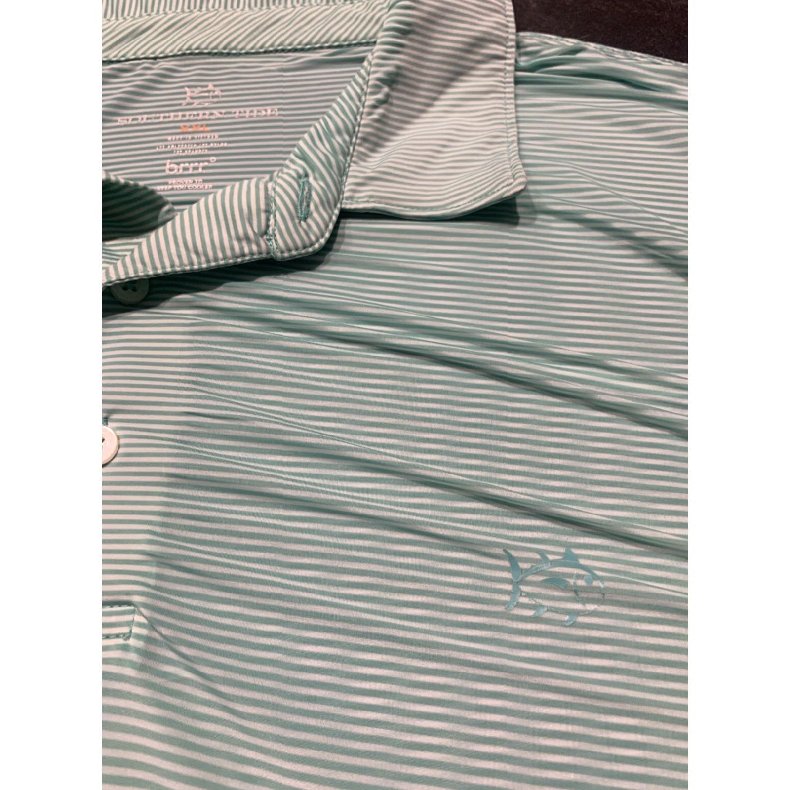 Southern Tide VINTAGE Southern Tide Polo Shirt Men XXL Green Striped Performance Casual Golf Hiking Travel Size US XXL / EU 58 / 5 - 6 Thumbnail