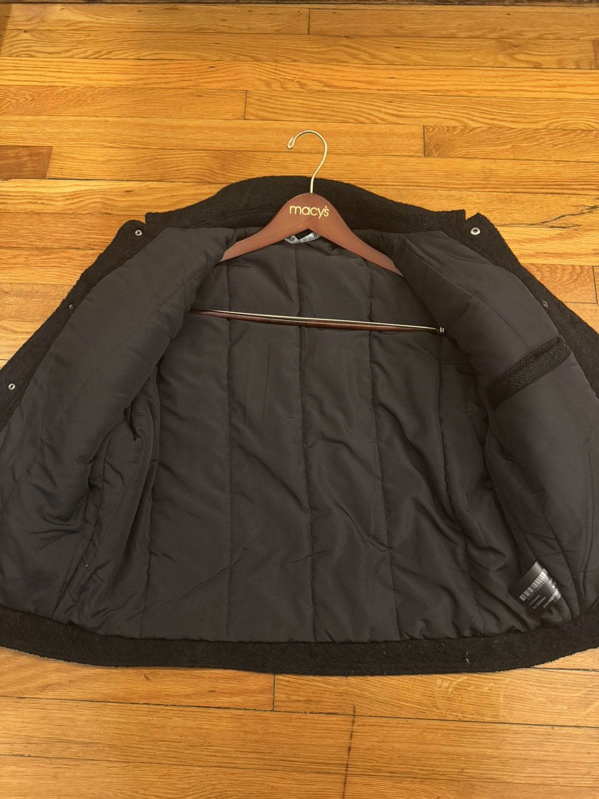 Zara Zara Black Wool Padded Jacket Size US S / EU 44-46 / 1 - 2 Thumbnail