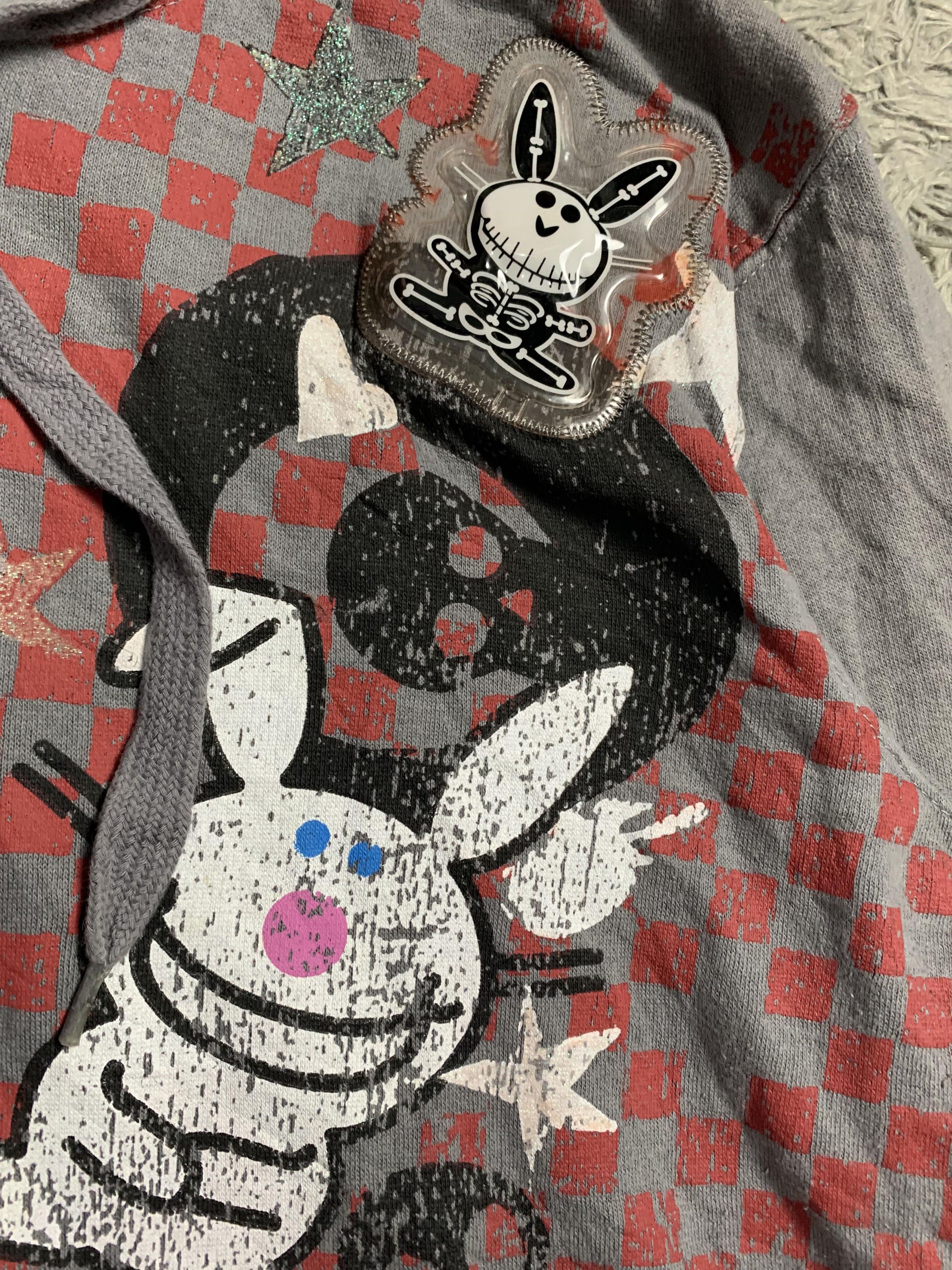 Japanese Brand Sick Style Jim Benton Skull Rabbit Fur Hoodie Size US M / EU 48-50 / 2 - 4 Thumbnail