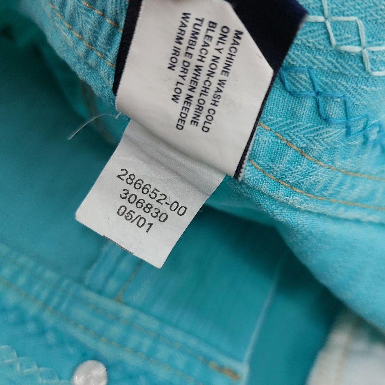 Gap Y2K GAP Turquoise Blue Micro Short Mini Skirt Denim Size 8 Size 30" / US 8 / IT 44 - 4 Thumbnail