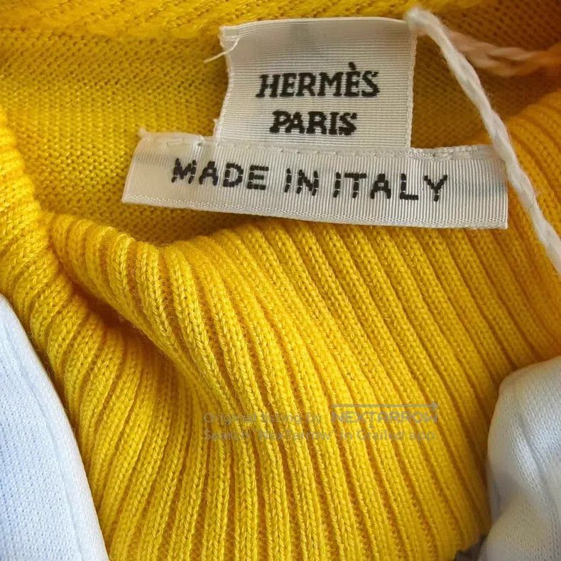 Hermes Hermes Yellow woolen knit sweater Size XXS / US 00 / IT 34 - 3 Thumbnail