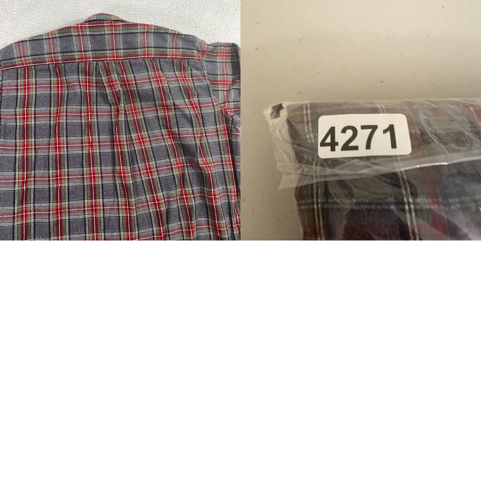 Vintage LL Bean Shirt Mens XL Gray Plaid Flannel Button-Down 228061 90s Outdoor Classic Mens Size US XL / EU 56 / 4 - 8 Thumbnail