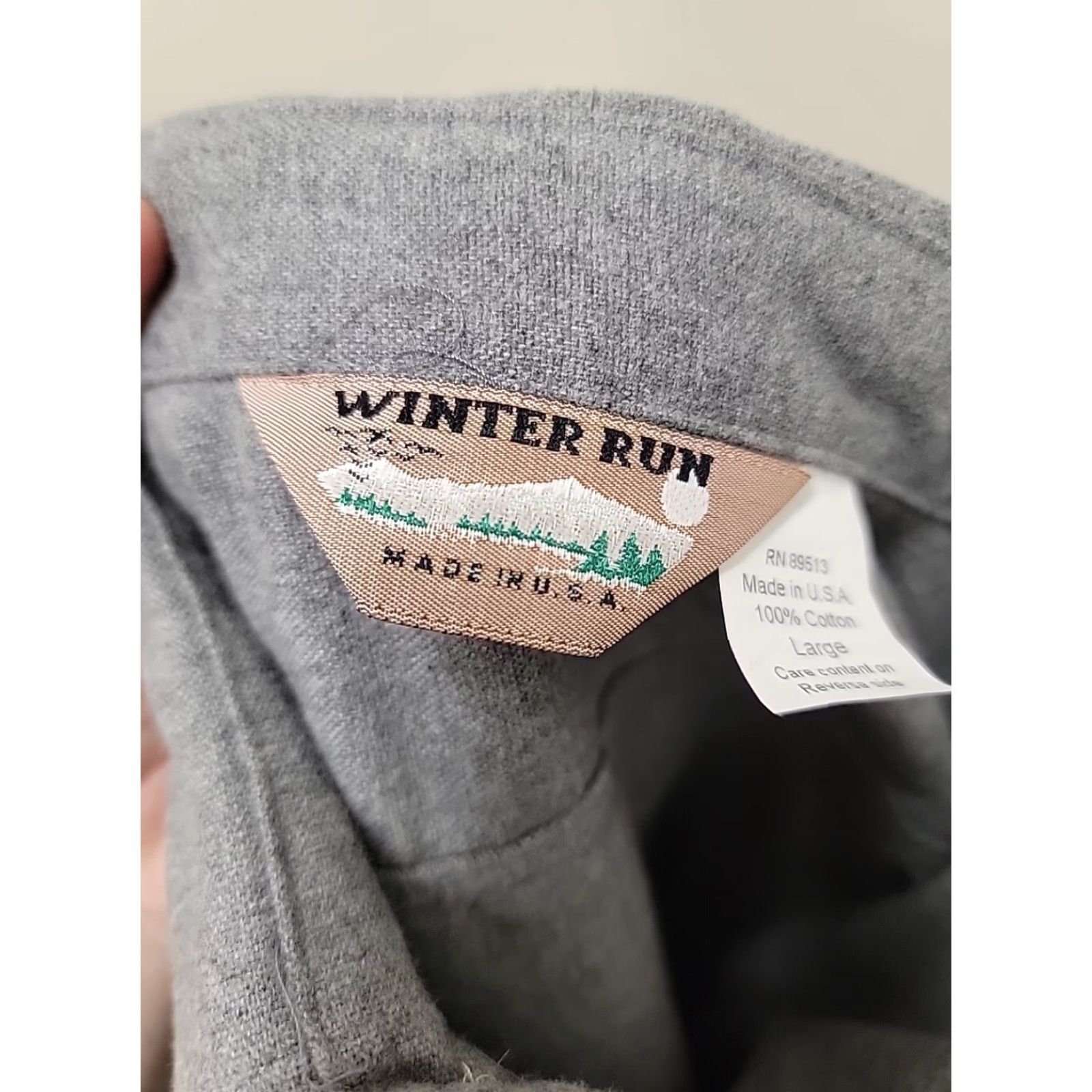 Vintage VINTAGE Winter Run Flannel Shirt Button-Up Mens L Gray Cotton USA 24 Chest 31 Length NWT Size US L / EU 52-54 / 3 - 6 Thumbnail