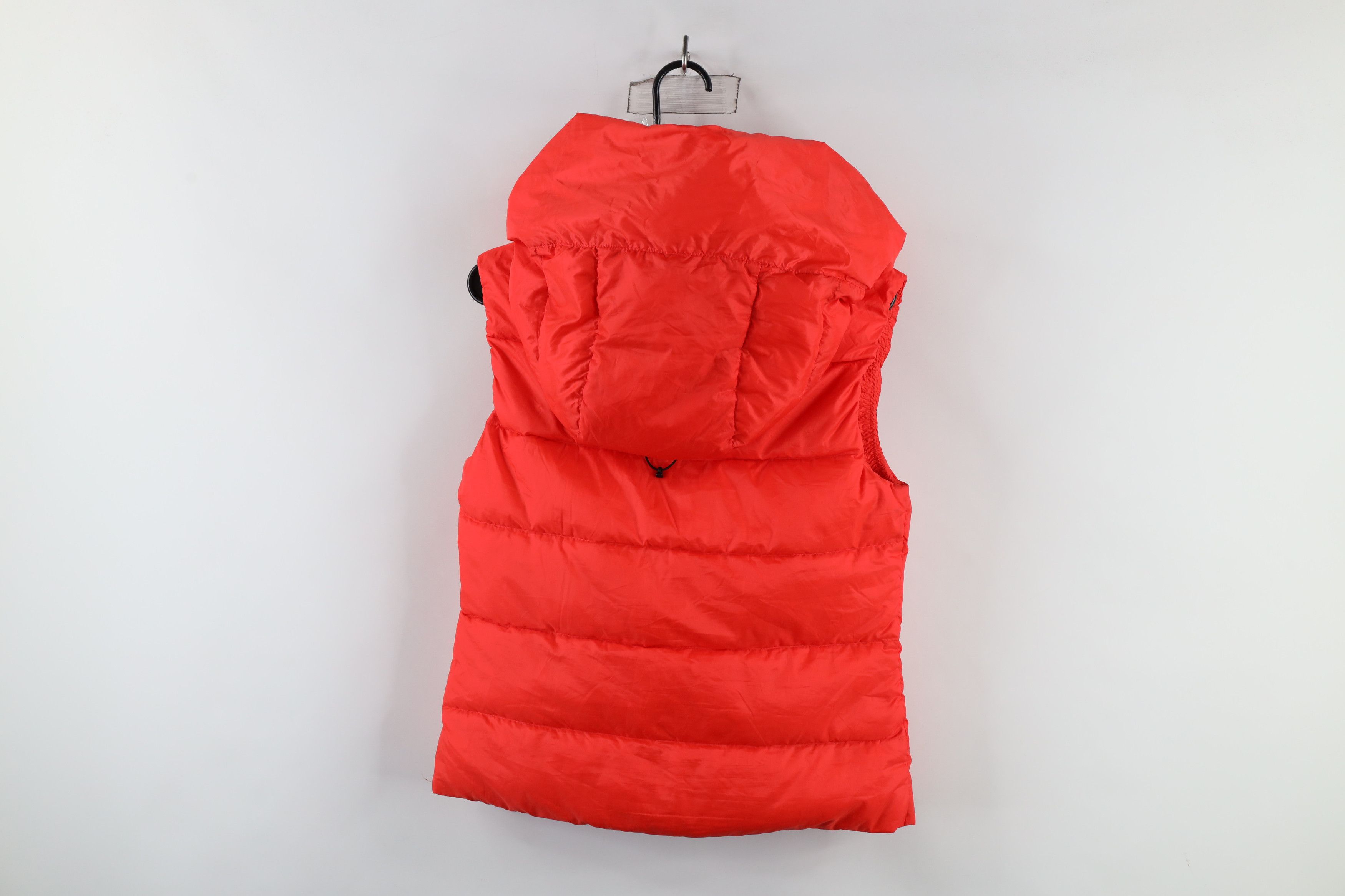 Nike × Vintage Nike Out Box Logo Duck Down Hooded Puffer Vest Jacket Red Size S / US 4 / IT 40 - 13 Thumbnail