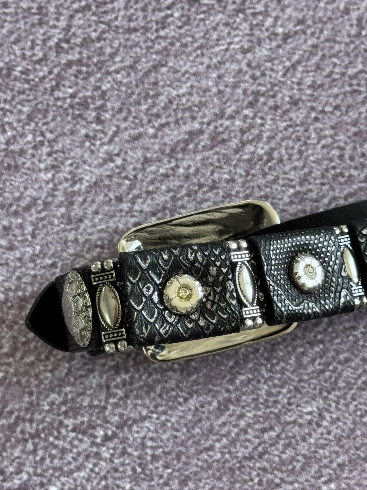 Japanese Brand Vintage Y2K Metal Belt Punk Emo Goth Japanese Style Black Size ONE SIZE - 12 Thumbnail