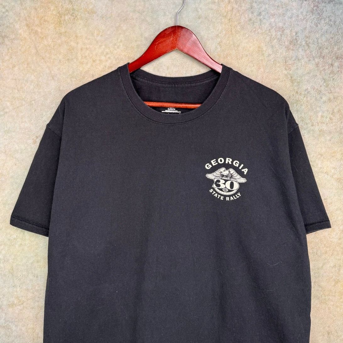 Harley Davidson Harley Davidson Bike Rally T Shirt XL Black GA Owners Group Size US XL / EU 56 / 4 - 4 Thumbnail