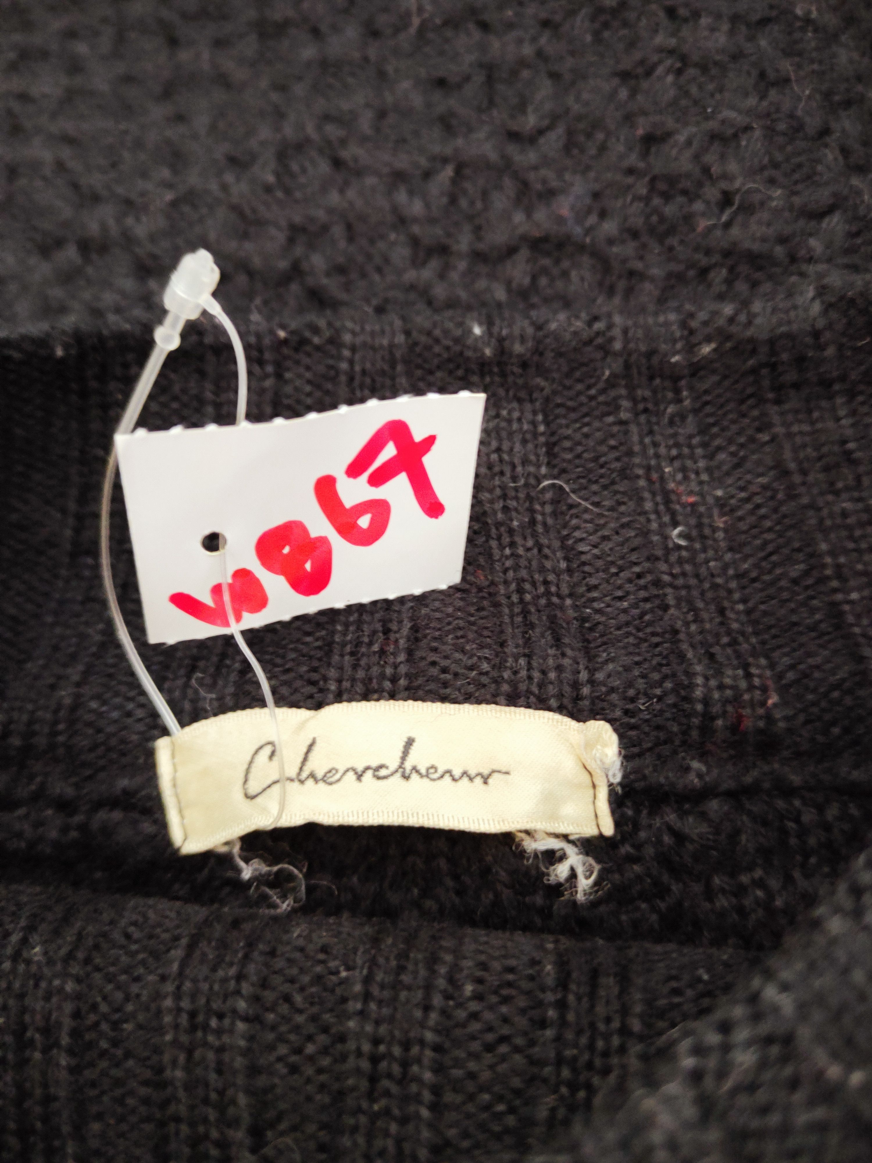 Homespun Knitwear × Japanese Brand × Vintage Chercheur Black Knitwear Sweatshirts #W867 Size M / US 6-8 / IT 42-44 - 11 Thumbnail