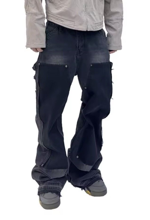 Japanese Brand studded fringe lumberjack bootcut jeans Size US 36 / EU 52 - 3 Thumbnail