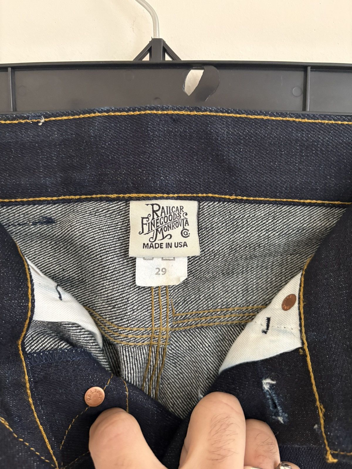 Railcar Fine Goods Spikes X034 Jeans Sz 29 Miusa Selvedge in Blue, Men's — image 4 of 6