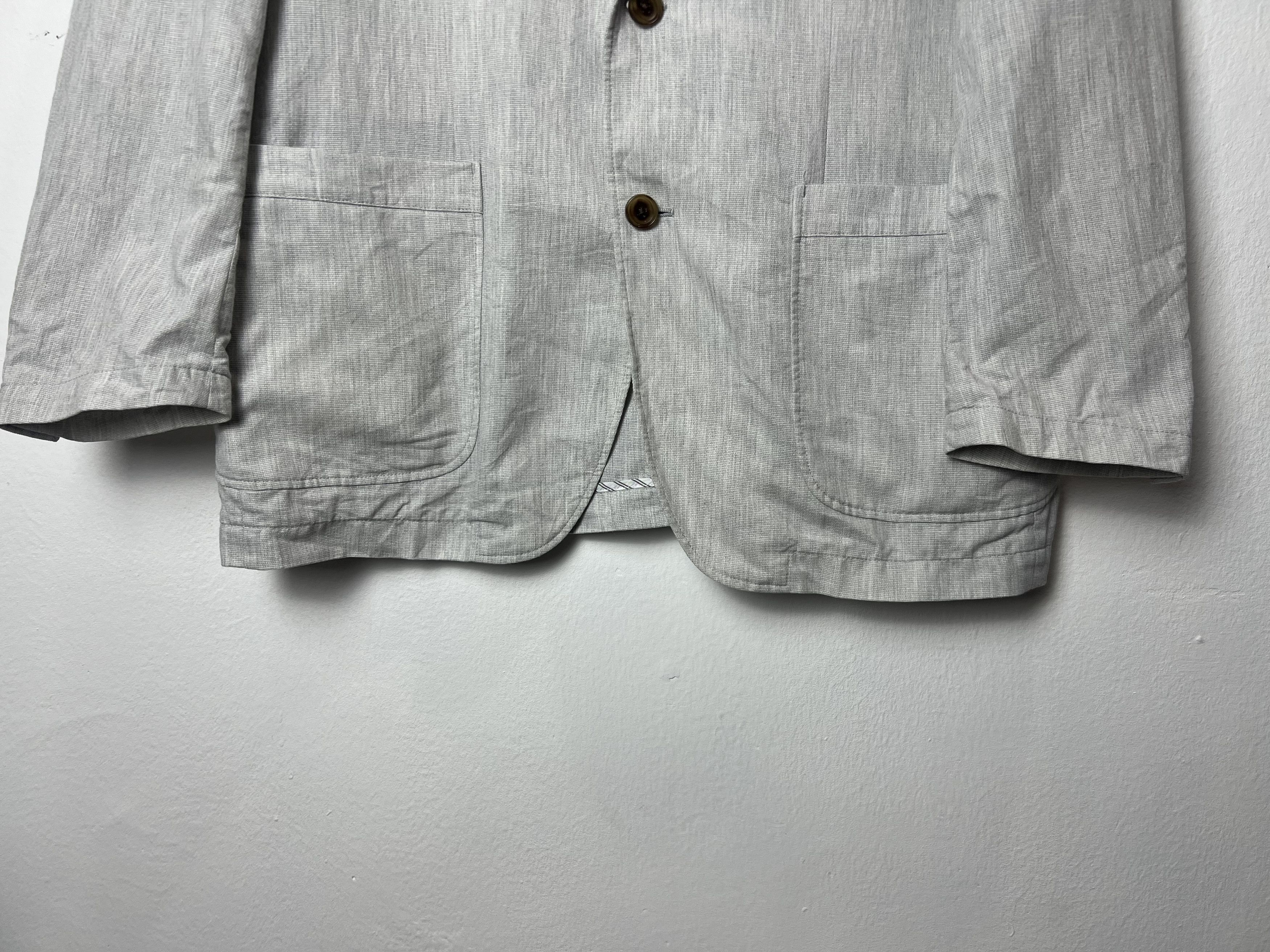Japanese Brand Vintage Crocodile Light Grey Blazer Size US L / EU 52-54 / 3 - 4 Thumbnail