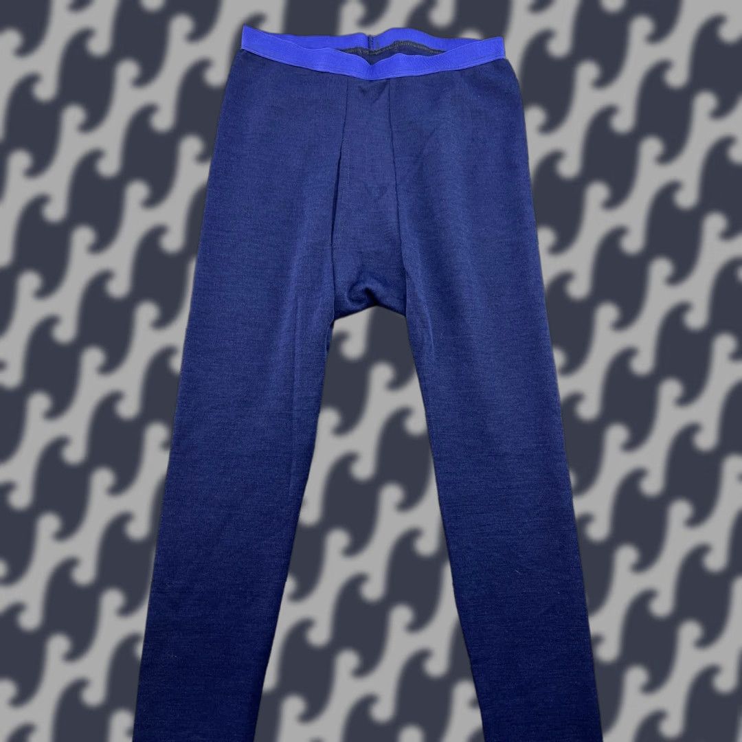 Vintage Vintage Wool Blend Base Layer Pants Blue Size 50 Men Slim Track Pants Wool Blend Base Layer Pants Regular 50 Blue Sports Activewear Mens Size US 34 / EU 50 - 1 Thumbnail