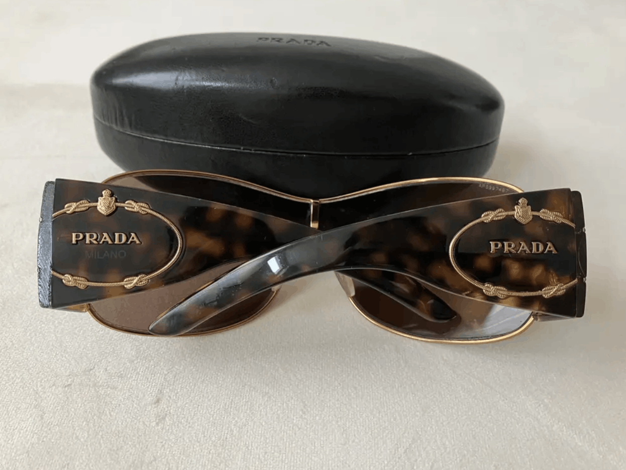 Prada PRADA Sunglasses Rectangle Wrap Shield Metal Symbole RI920 Size ONE SIZE - 2 Thumbnail