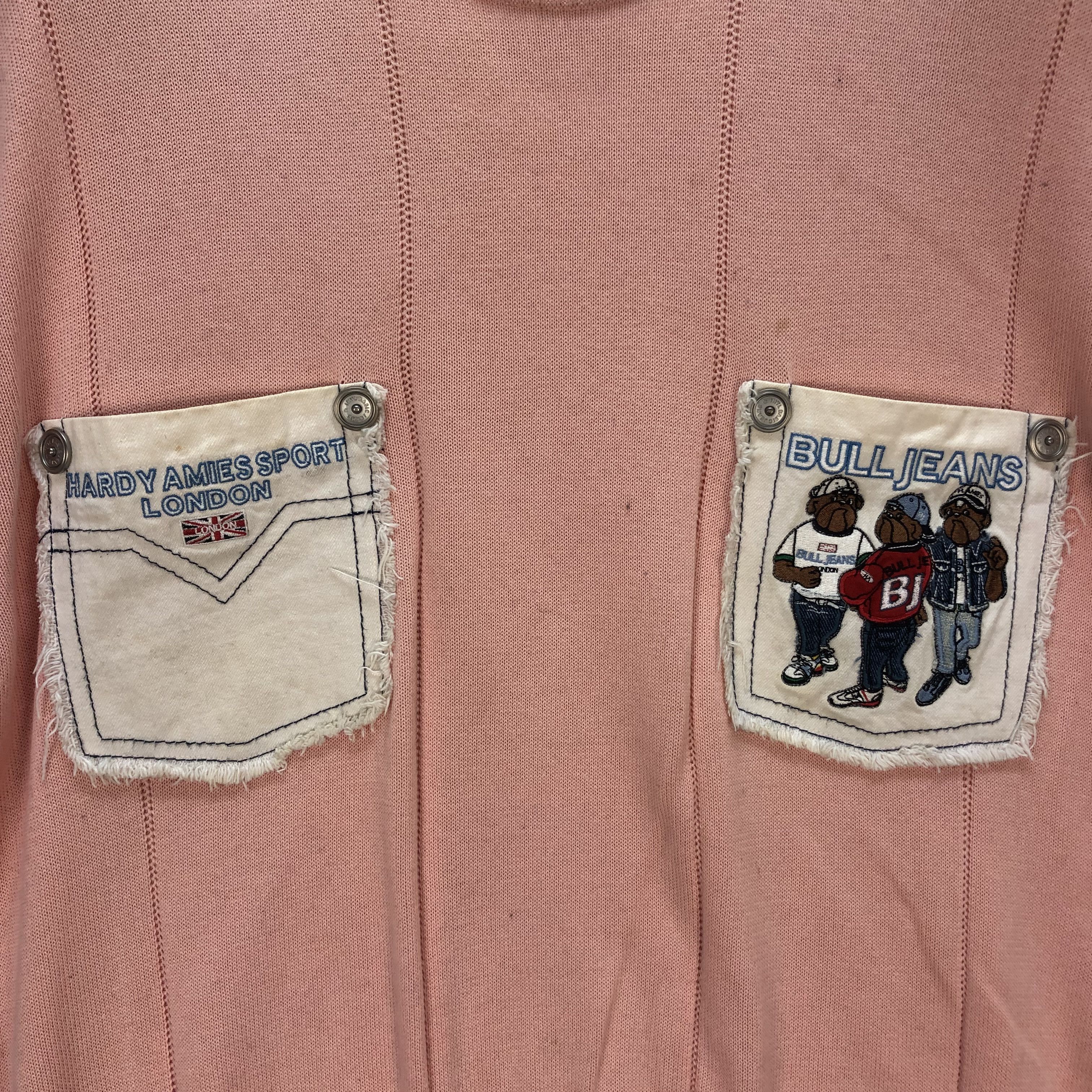 Japanese Brand HARDY AMIES BULL JEANS SLEEVE LOGO KNITTED SWEATER #7422-145 Size US L / EU 52-54 / 3 - 3 Thumbnail