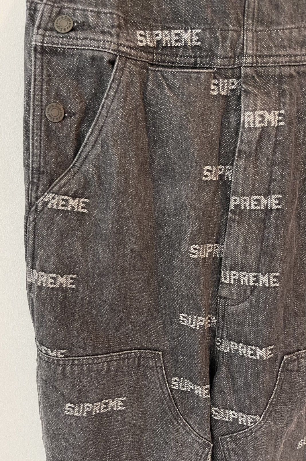 Supreme Supreme Logo Denim Overalls Size US 26 / EU 42 - 3 Thumbnail