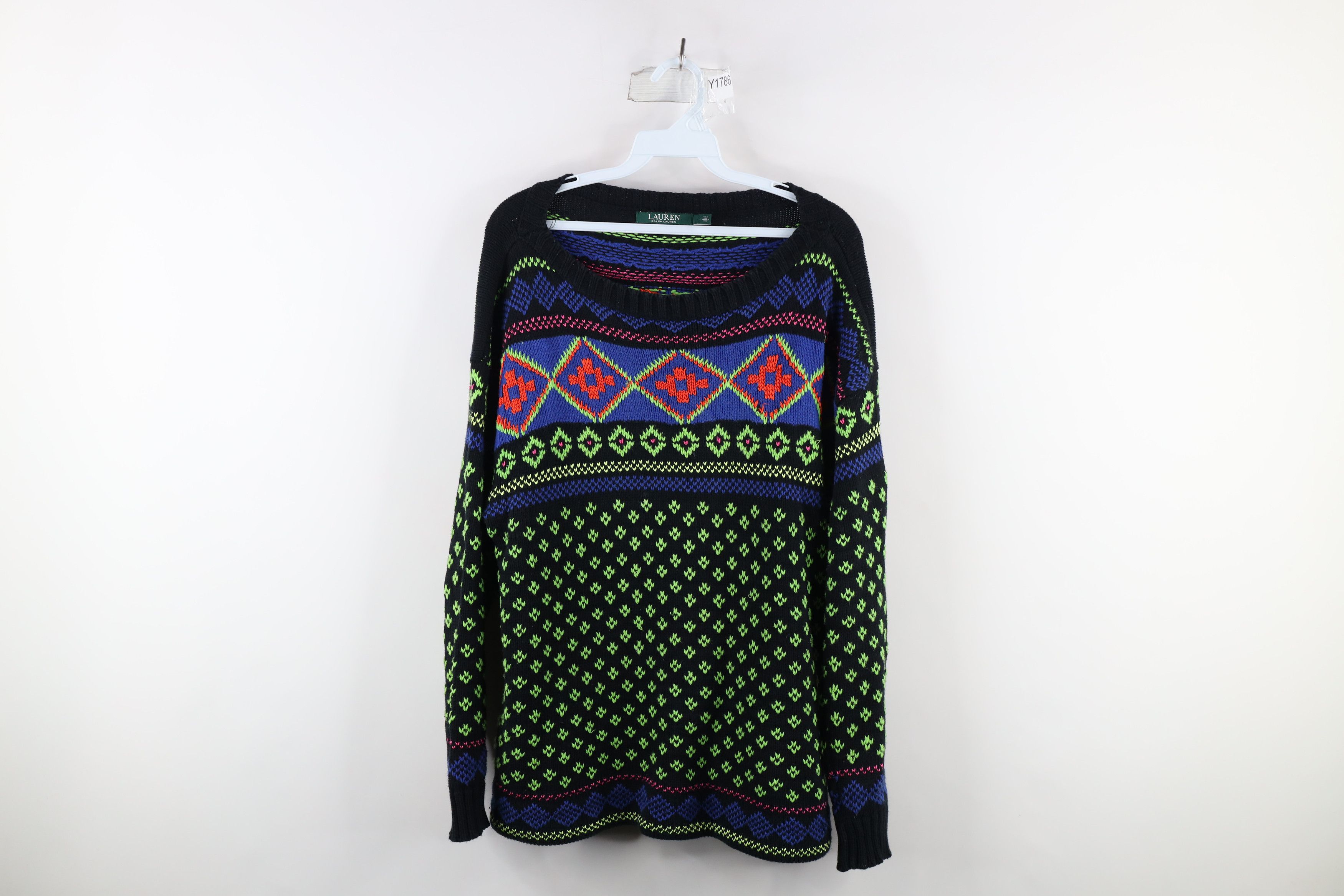 image of 90's Ralph Laurent Southwestern Fiesta Knit Sweater, Women's (Size Large)