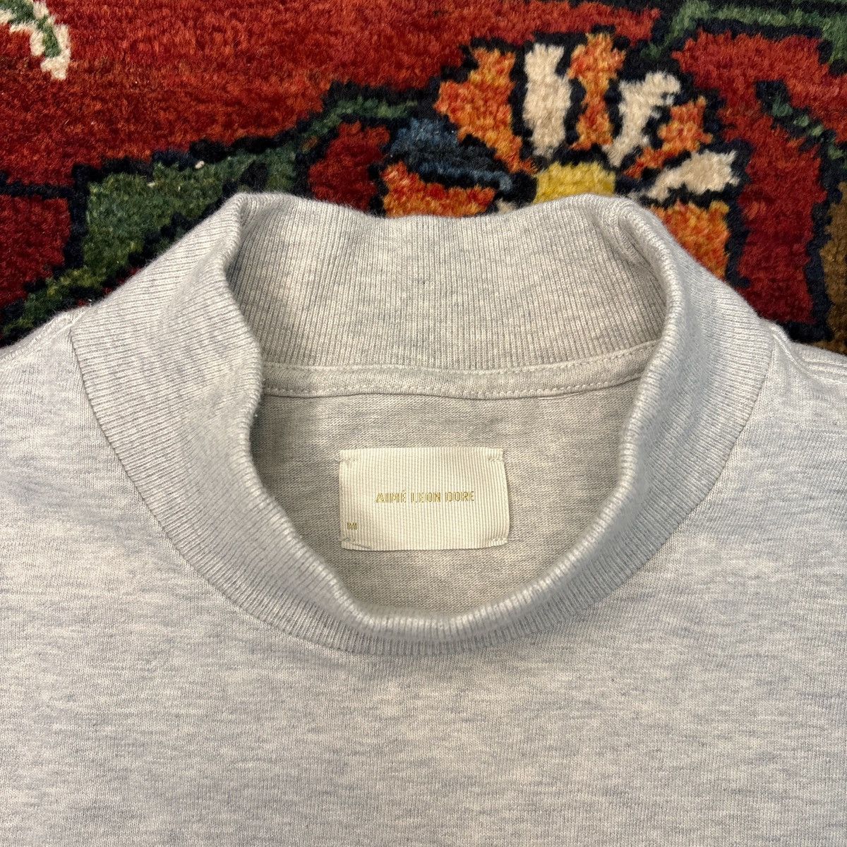 Aime Leon Dore Aime Leon Dore Oatmeal Mockneck Dimebag Pocket Tee Size US M / EU 48-50 / 2 - 4 Thumbnail