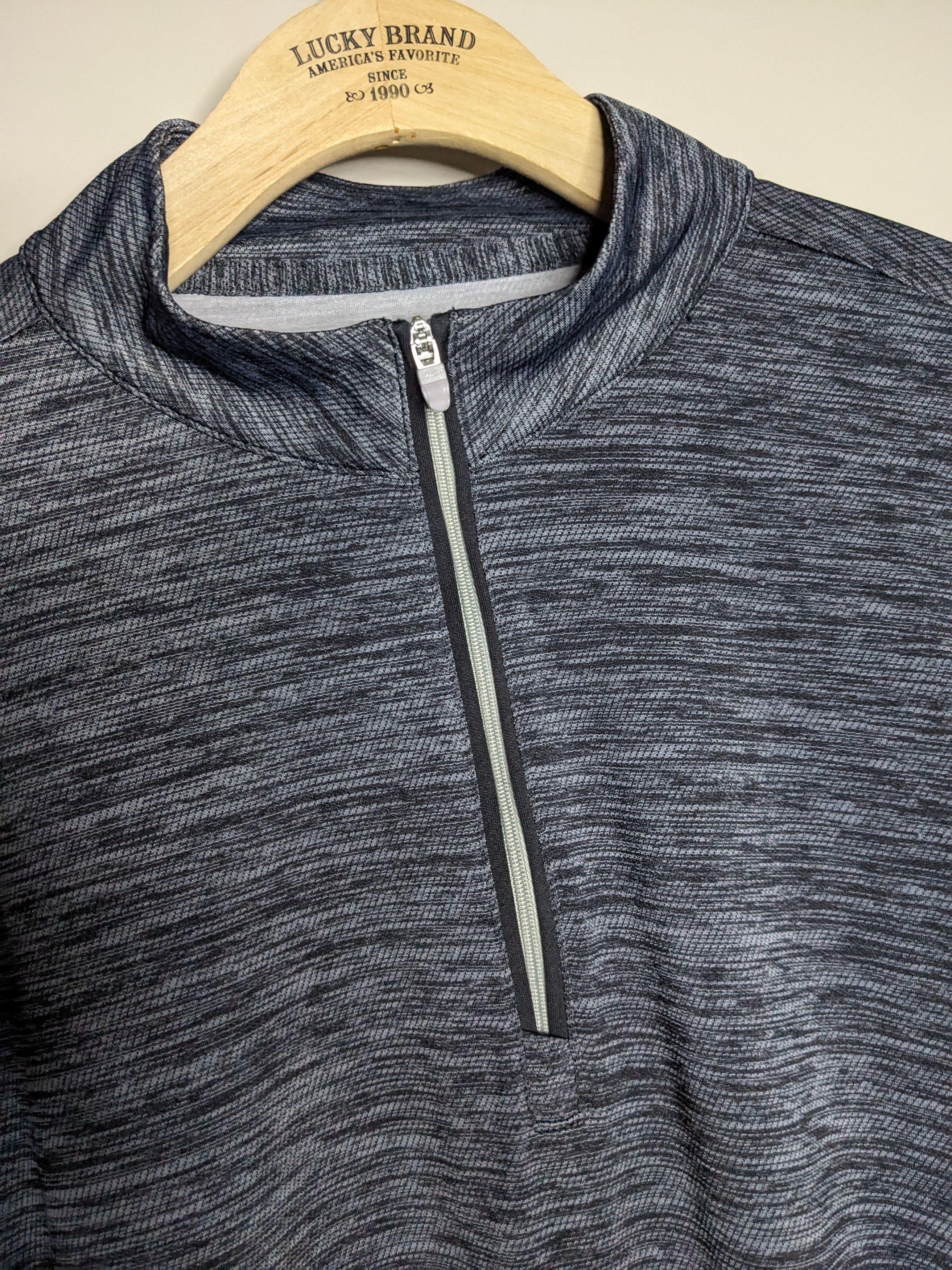 johnnie-O Johnnie O Glades Quarter Zip Mens Large Heather Black Golf Size US L / EU 52-54 / 3 - 4 Thumbnail