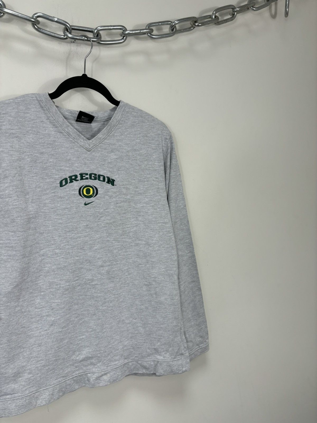 Nike × Vintage Vintage Nike Oregon 90s Big Embroidered Logo Hype Sweatshirt Size US M / EU 48-50 / 2 - 3 Thumbnail