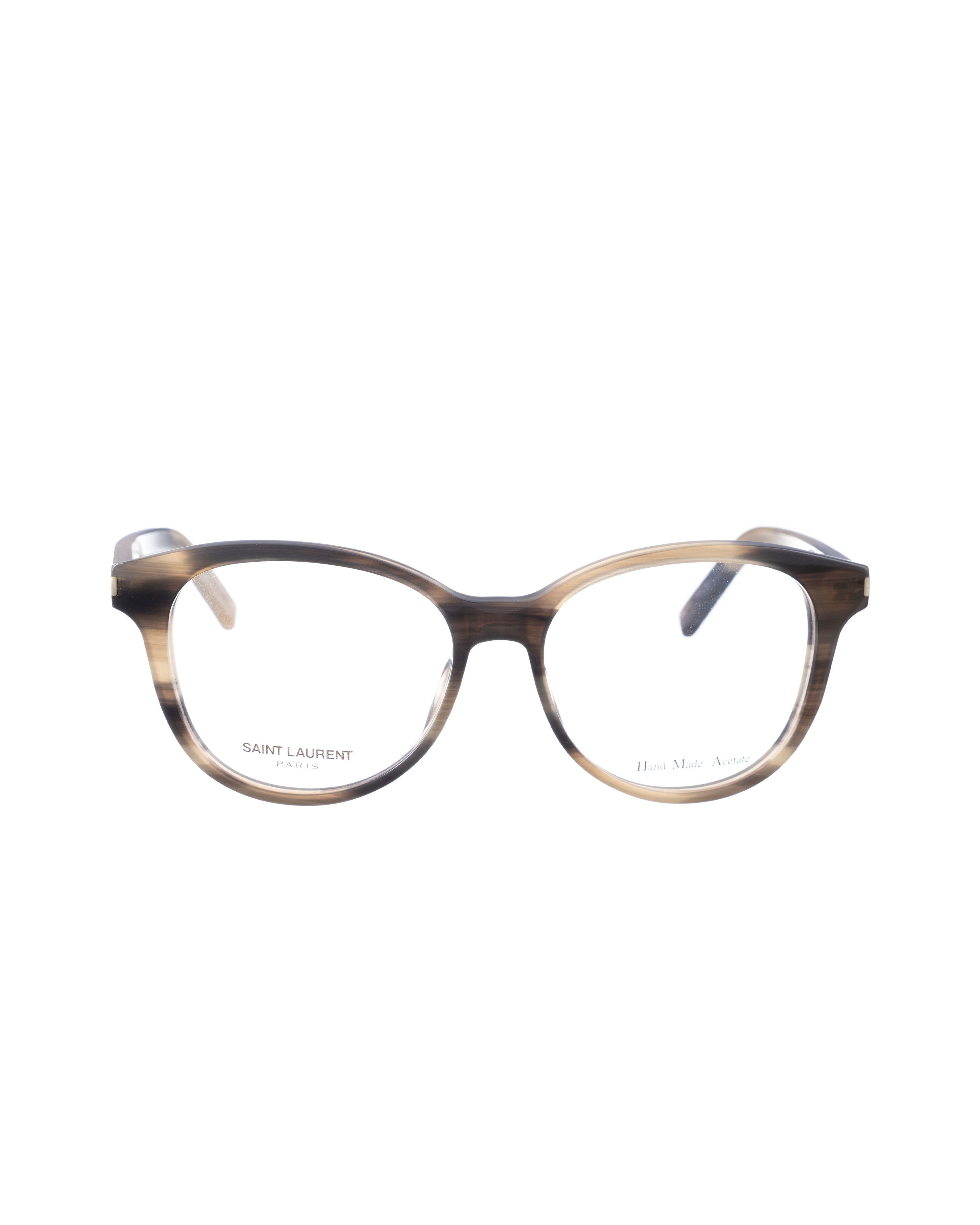 Saint Laurent Paris Saint Laurent 00s Oval Grey and Beige Plastic Glasses Size ONE SIZE - 2 Thumbnail