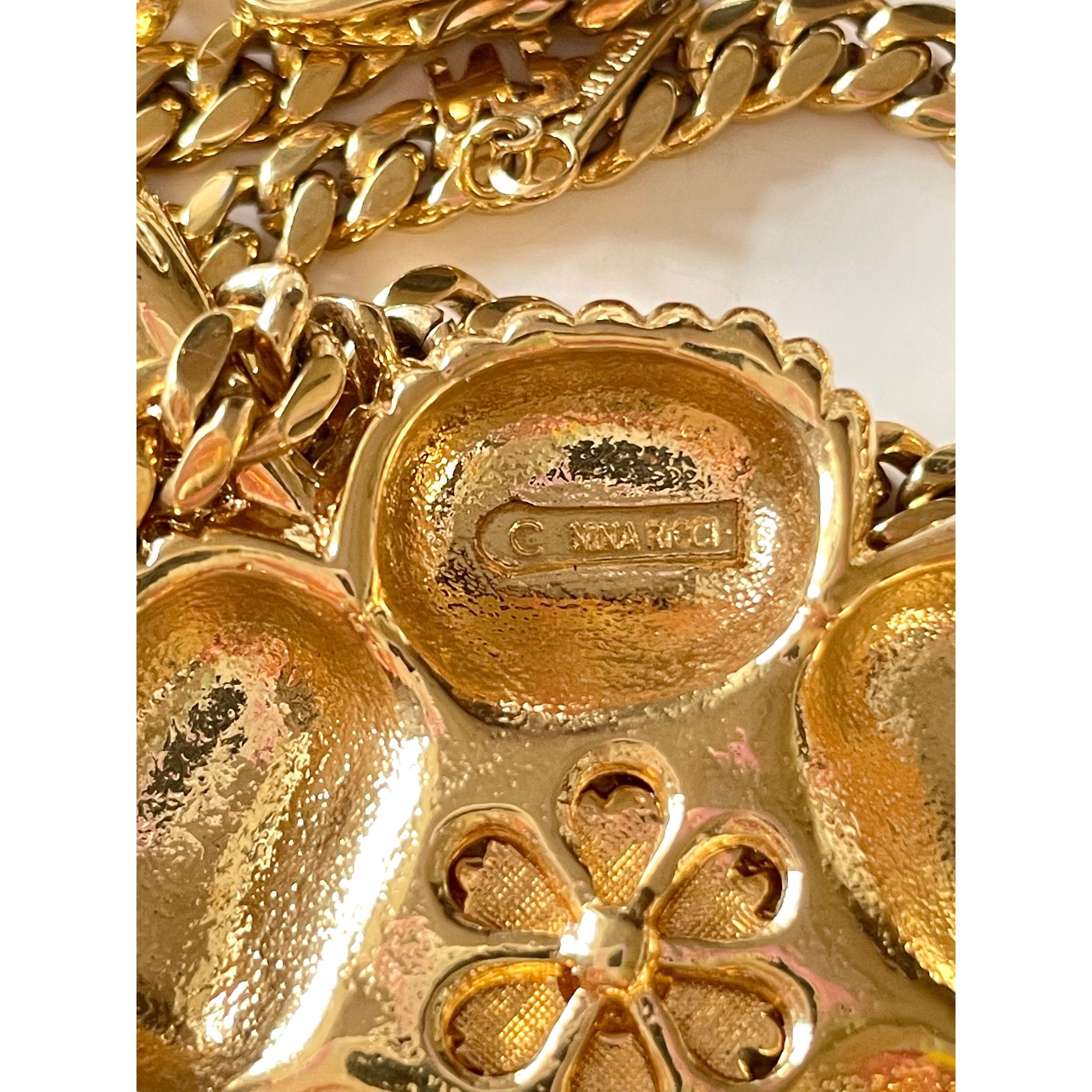Nina Ricci MINT. Vintage NINA RICCI golden chain necklace with flower Size ONE SIZE - 6 Thumbnail