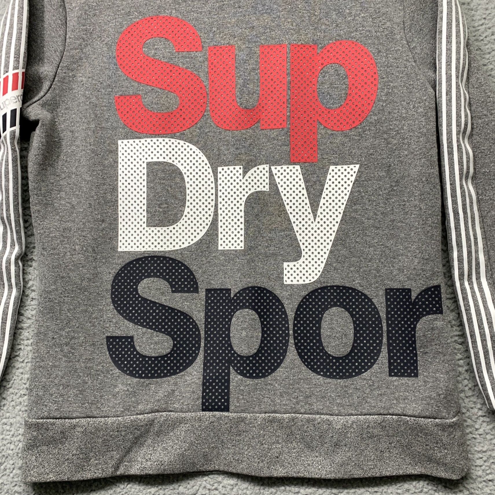 Superdry Superdry Sweatshirt Athletic Co XL Gray Red White Logo Pullover Crew Neck Women Activewear Size XL / US 12-14 / IT 48-50 - 3 Thumbnail