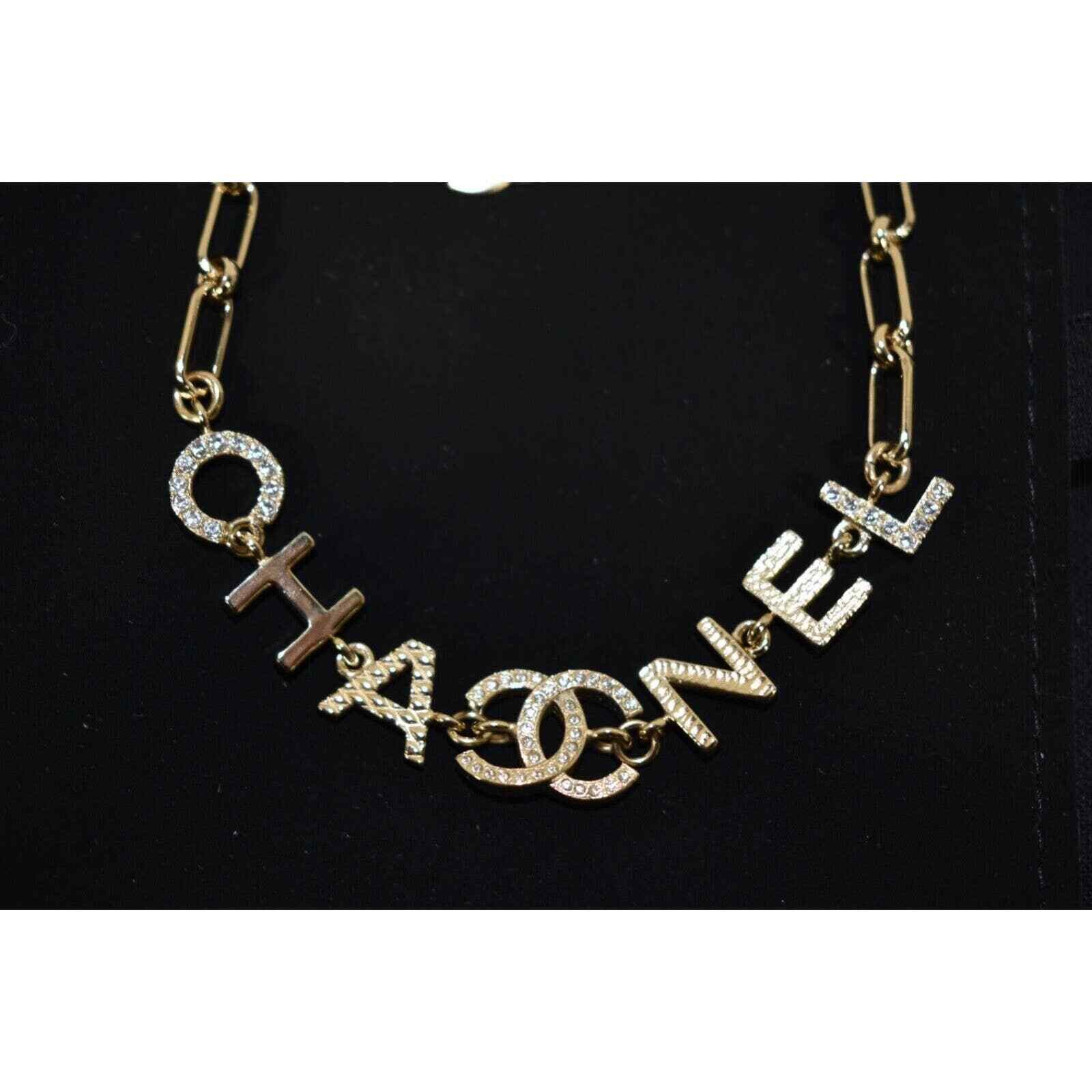 Chanel Chanel 22P Gold Chain Link Crystal Runway Arm Bracelet Size ONE SIZE - 12 Thumbnail