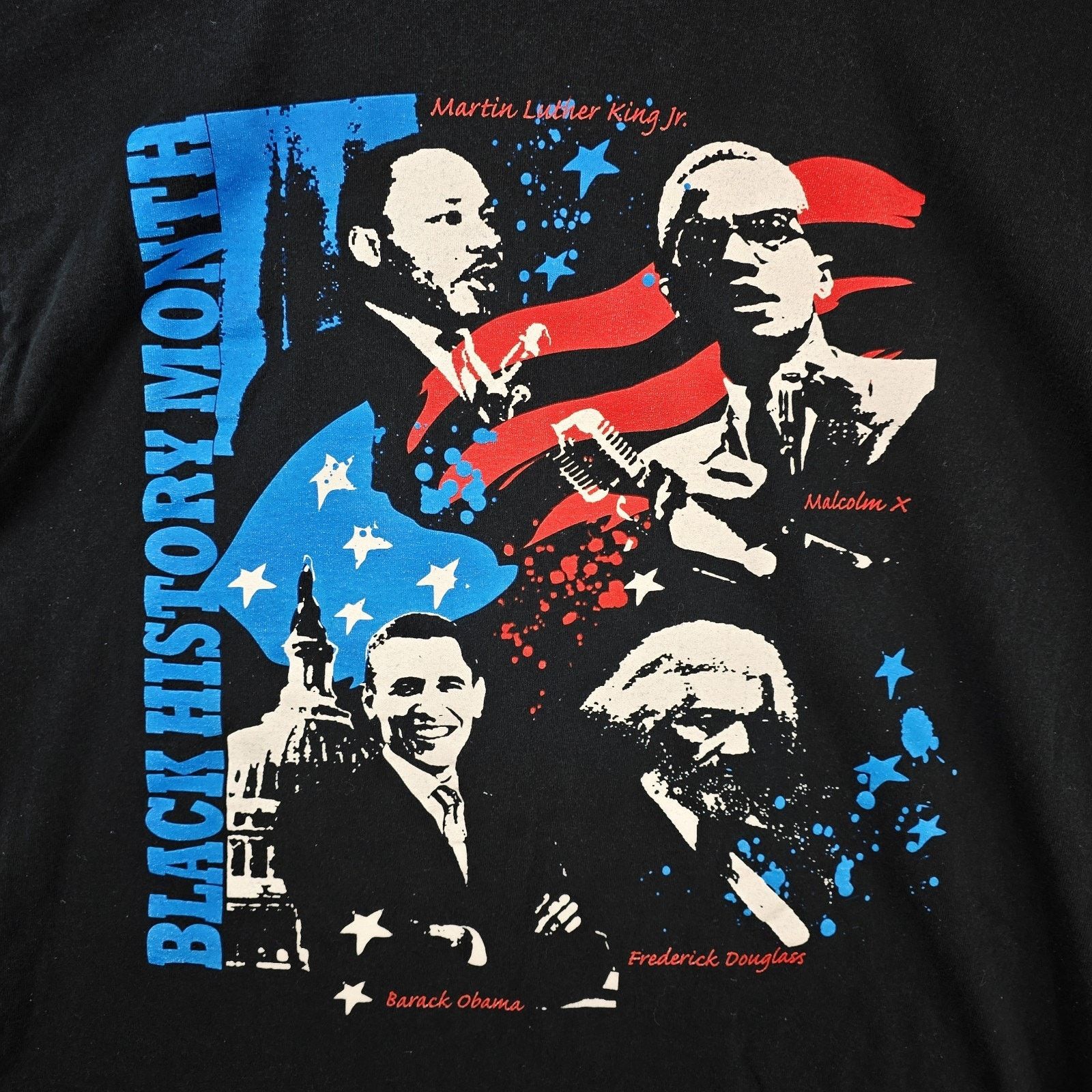 Gildan Black History Month Shirt L MLK Malcom X Obama Douglas Vtg Size US L / EU 52-54 / 3 - 3 Thumbnail