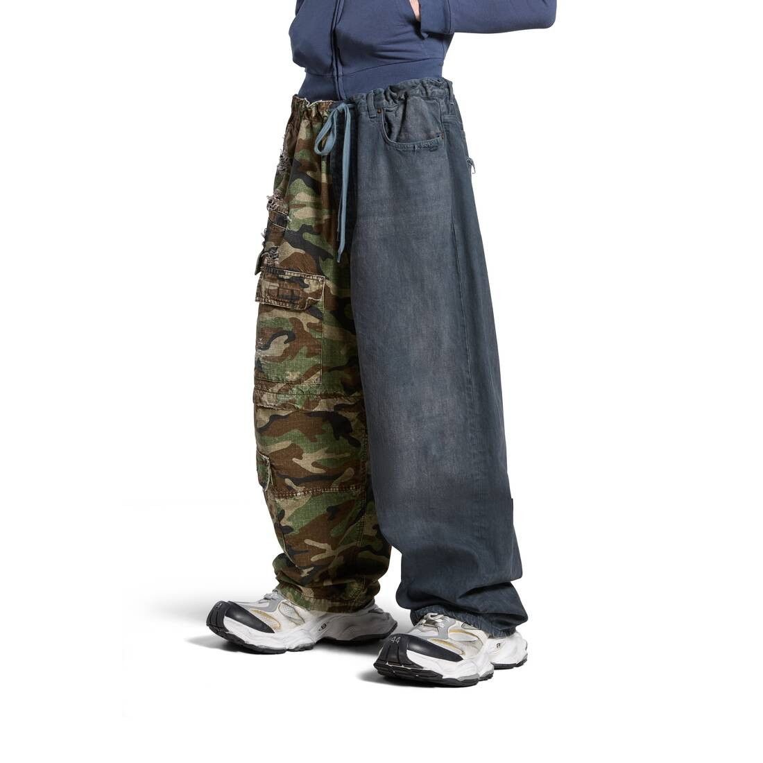 Balenciaga o1srvl11e0825 Dark Camo Hybrid Baggy Pants in Multicolor Size US 32 / EU 48 - 5 Thumbnail
