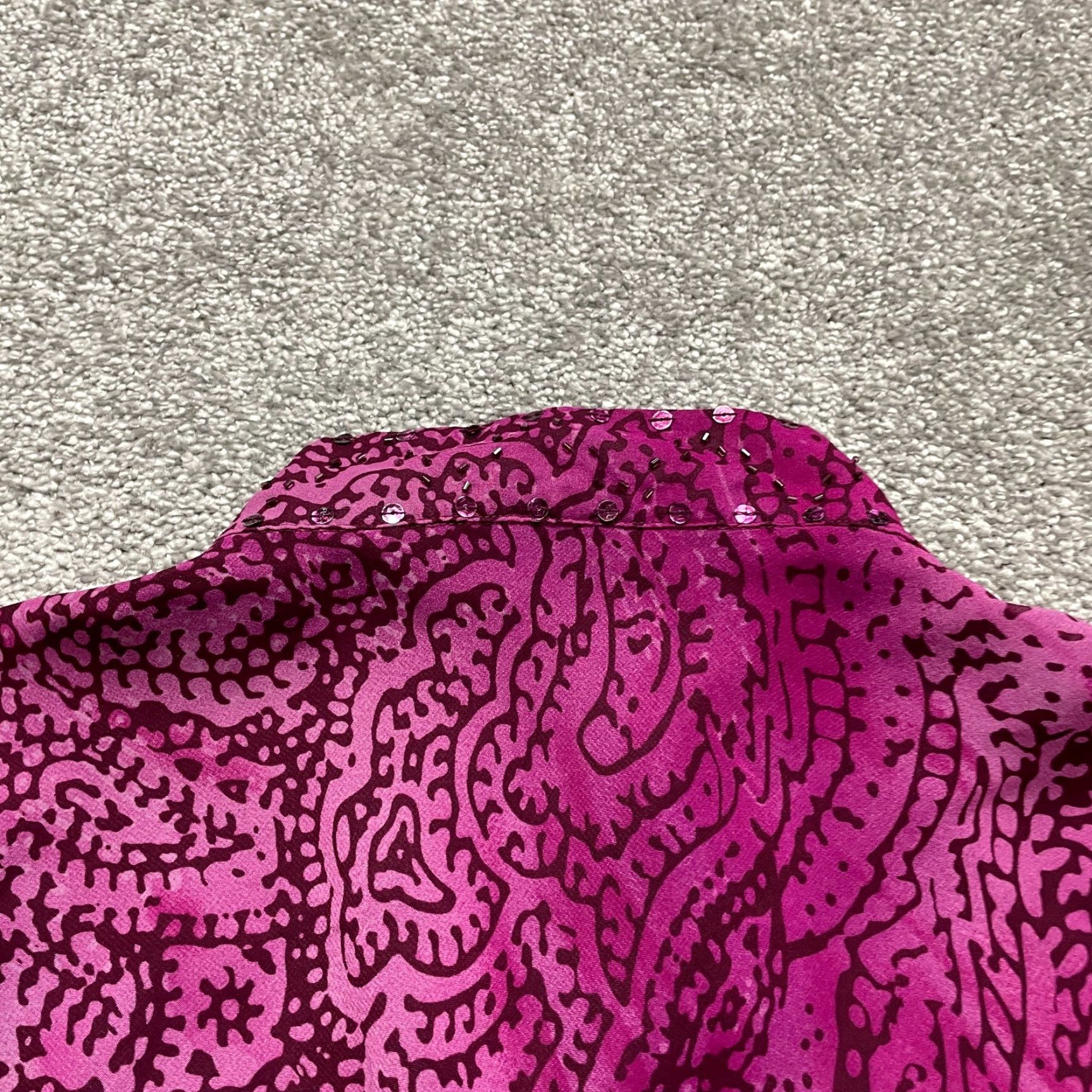 Vintage New York City Design Co. A-Line Dress Womens 3XL Purple Paisley Belted Casual Size XXL / US 16-18 / IT 52-54 - 5 Thumbnail