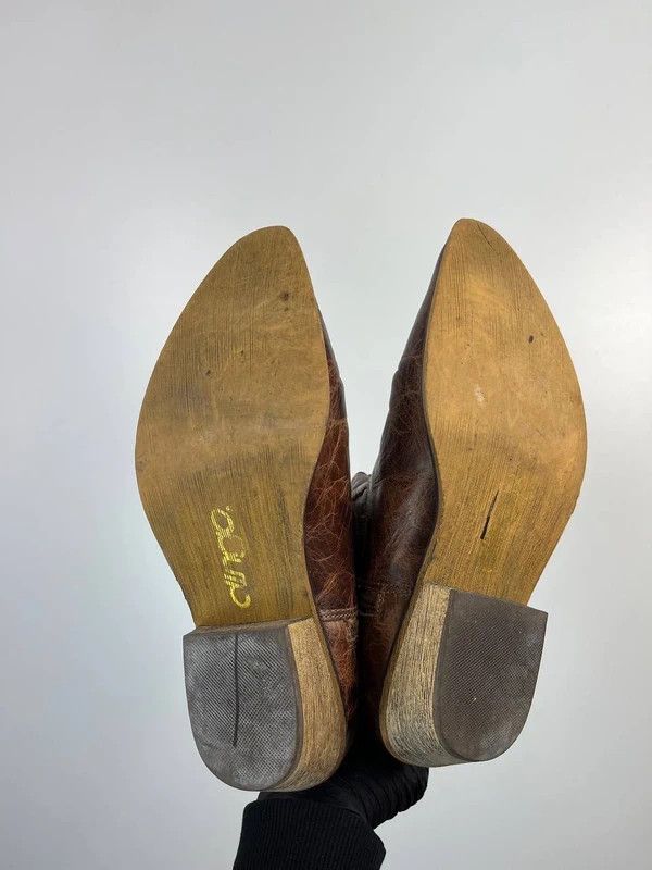 Dingo1969 Dingo Leather Western Ankle Boots Brown Zip Closure Size 9M Size US 9 / IT 39 - 7 Thumbnail