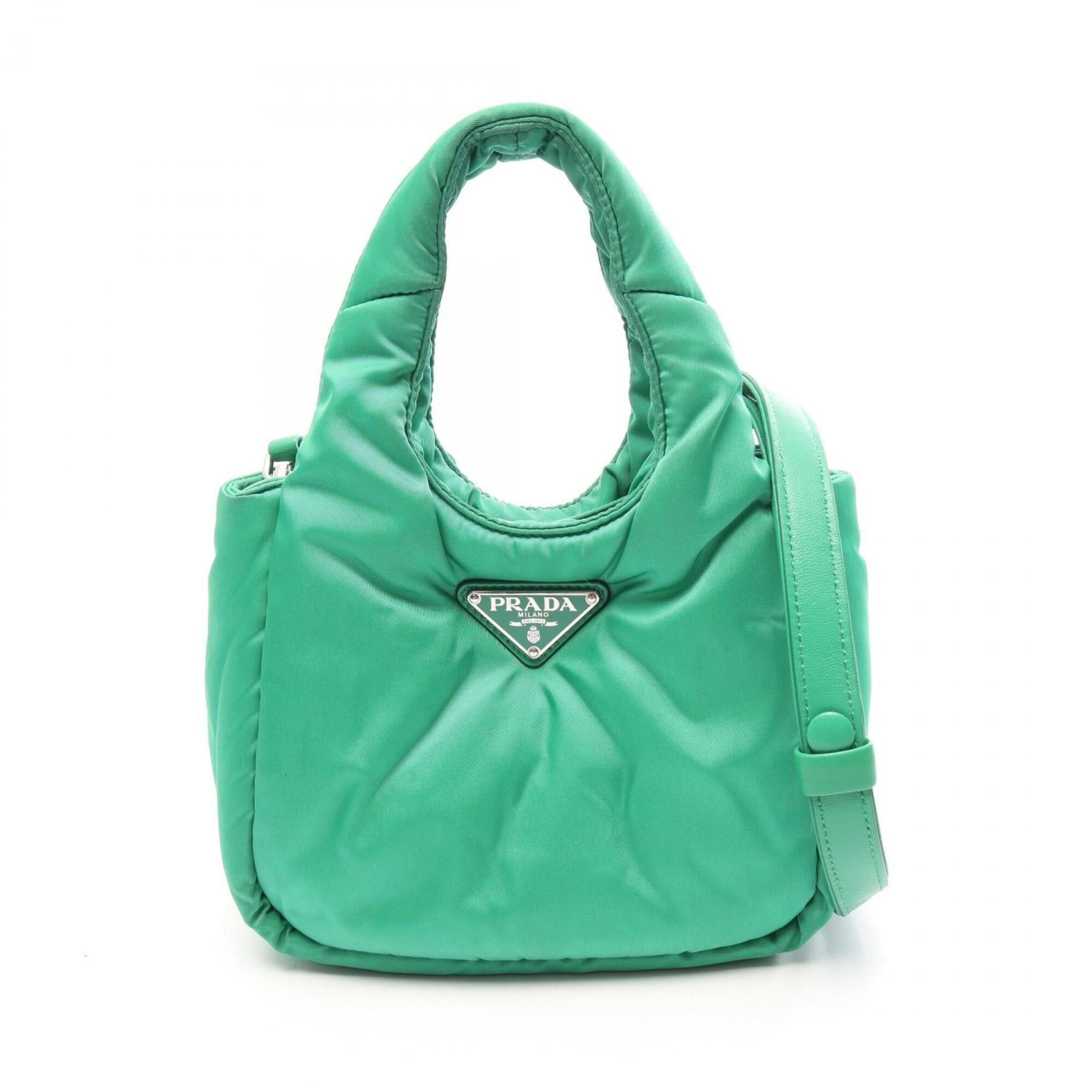 Prada Prada Padded 2-Way Handbag, Nylon, Women's, Green, 1BA359 Size ONE SIZE - 1 Thumbnail