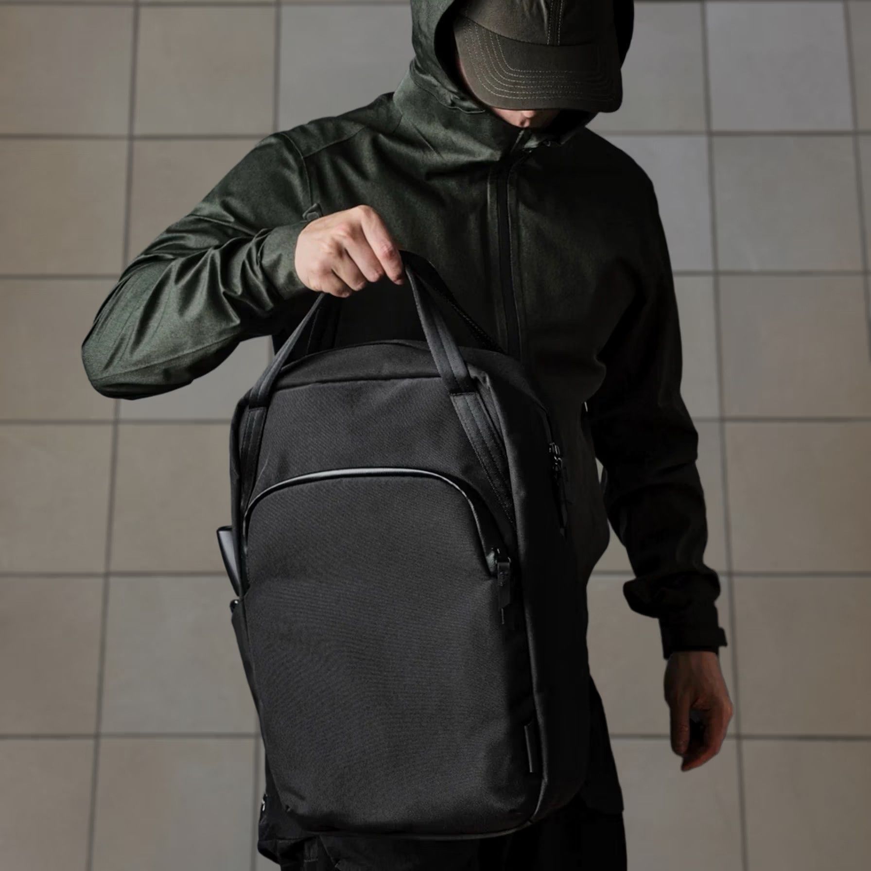 80s-90s Eddie Bauer ナイロン バックパック ブラック Eddie Bauer × Vintage Vintage 90s Eddie Bauer Spell Out Nylon