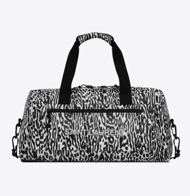 Saint Laurent Paris oc11z0124 Nuxx Duffle in Leopard Print Nylon in Black/White Size ONE SIZE - 1 Preview
