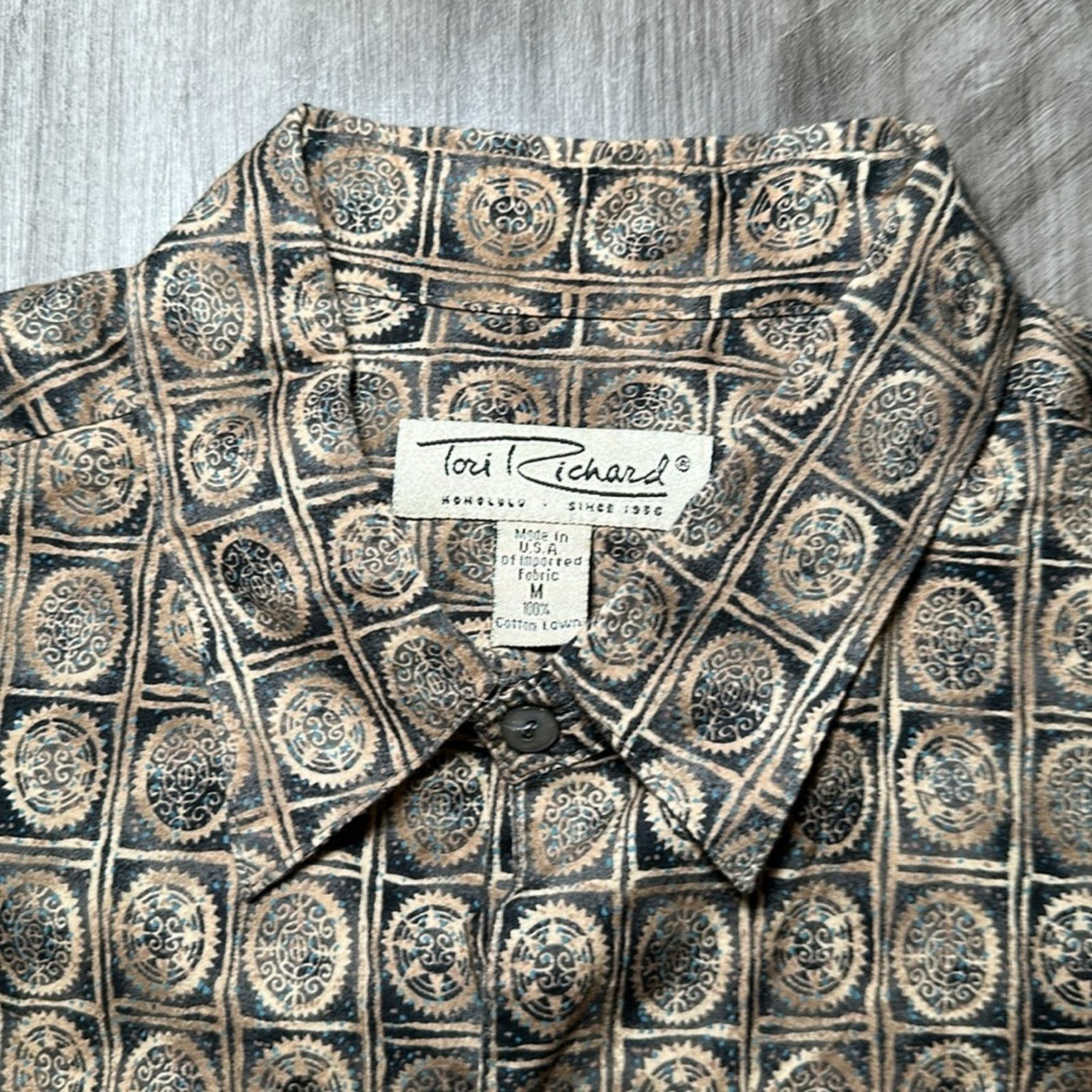 Tori Richard Tori Richard Geometric Cotton Lawn Short Sleeve - Medium Size US M / EU 48-50 / 2 - 5 Thumbnail