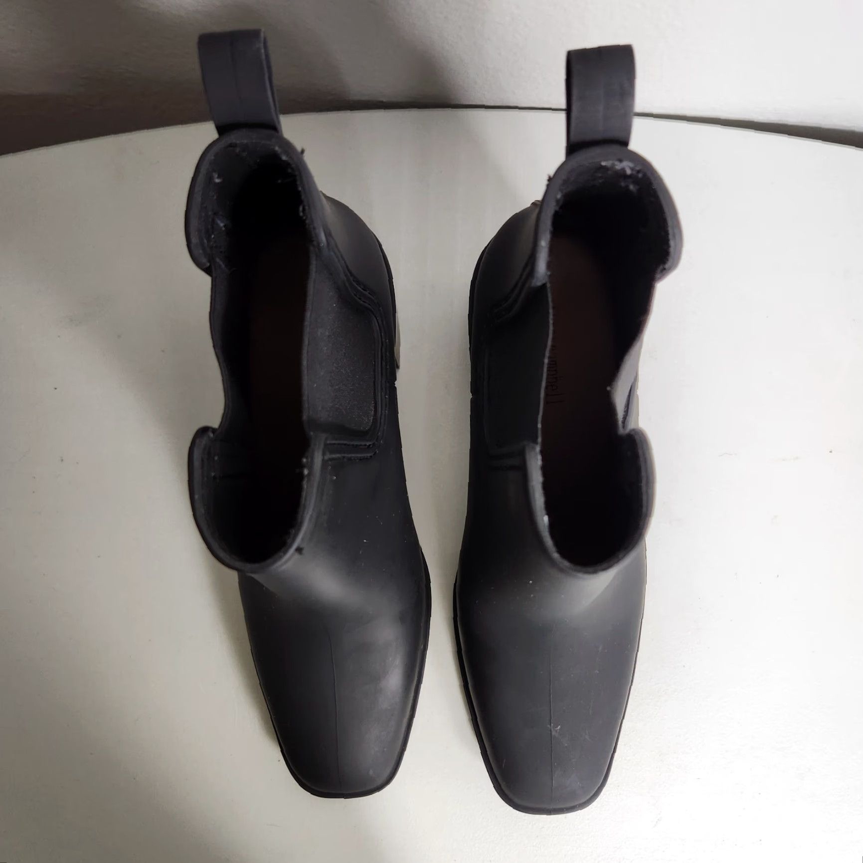 Jeffrey Campbell Jeffrey Campbell Womens Black Hurricane Heeled Chelsea Rain Booties-Size 10 Size US 10 / IT 40 - 3 Thumbnail